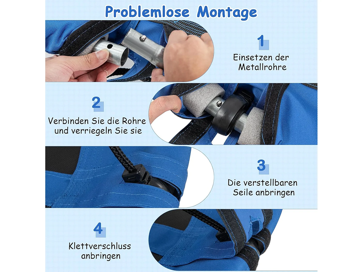 Nestschommel, kinderschommel,boomschommel,hangschommel,ronde schommel voor binnen en buiten, schommel voor kinderen en volwassenen, Ø 100 cm (blauw-raket) ZB33594