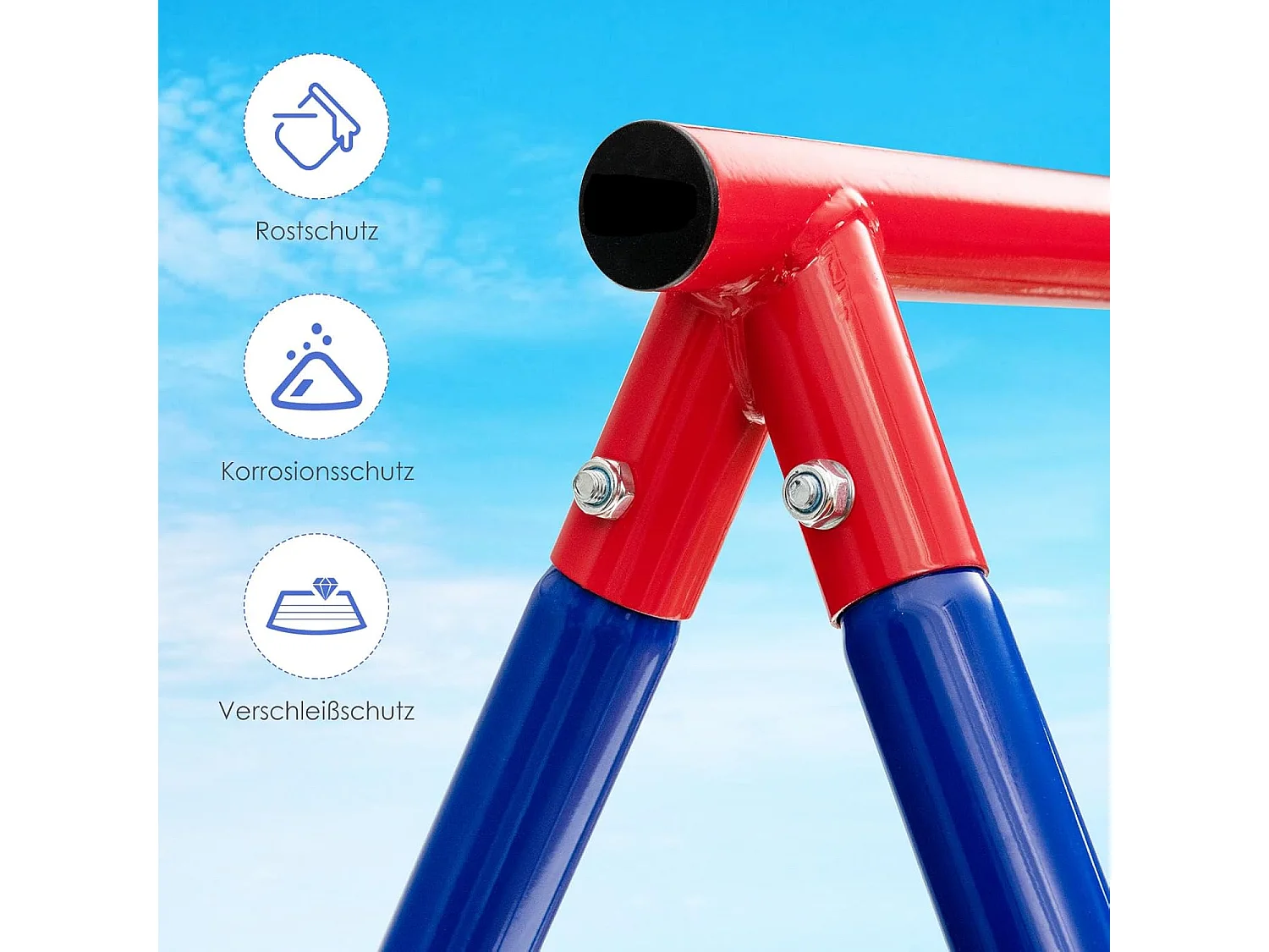 Schommelframe tot 250 kg belastbaar, schommelframe voor nestschommel, kinderschommel, schommelframe voor tuin, 194 x 184 x 180 cm ZB32776