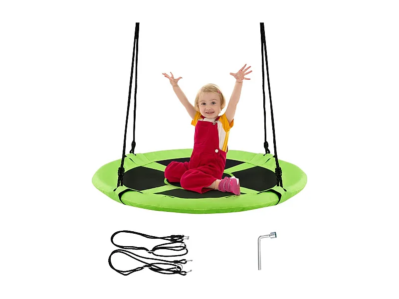 Nestschommel voor buiten, kinderschommel, boomschommel, hangschommel,ronde schommel met 100 cm diameter voor binnen en buiten, voor kinderen en volwassenen ZB33871