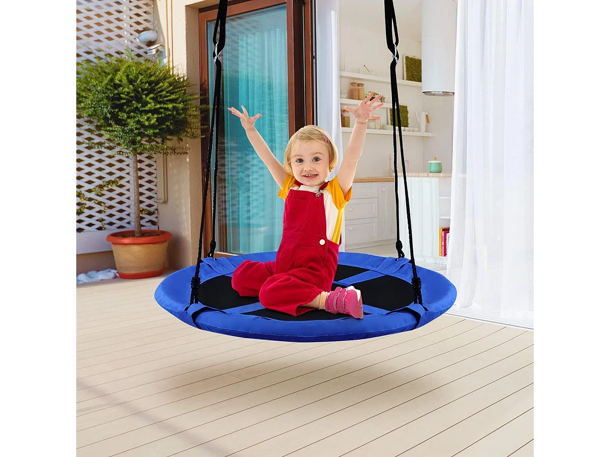 Nestschommel voor buiten, kinderschommel, boomschommel, hangschommel,ronde schommel met 100 cm diameter voor binnen en buiten, voor kinderen en volwassenen ZB33871