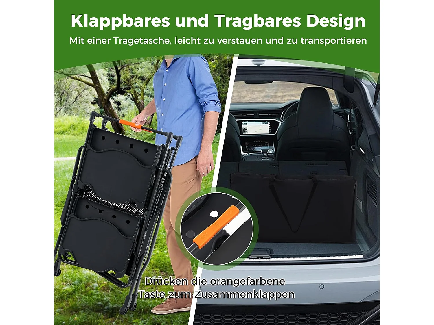 Campingkeuken, inklapbaar, reiskeuken, 4 zijtafels, opbergruimte en draagtas, campingkeuken, outdoor kookstation voor picknick, barbecue, camping en reizen