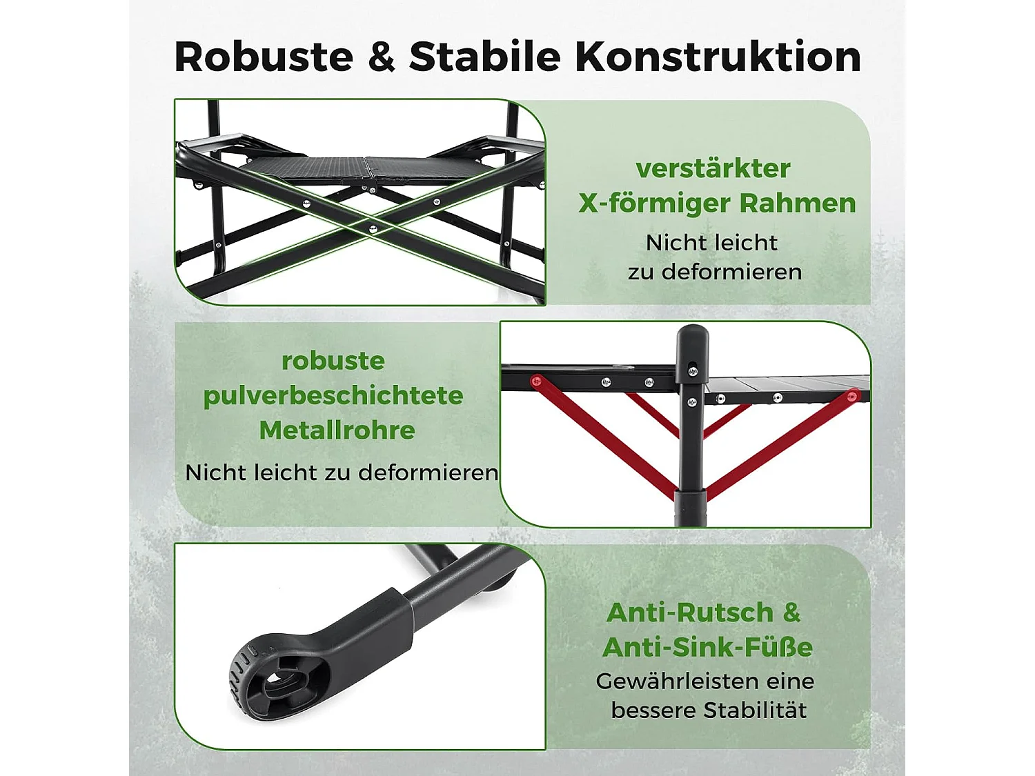 Campingkeuken, inklapbaar, reiskeuken, 4 zijtafels, opbergruimte en draagtas, campingkeuken, outdoor kookstation voor picknick, barbecue, camping en reizen