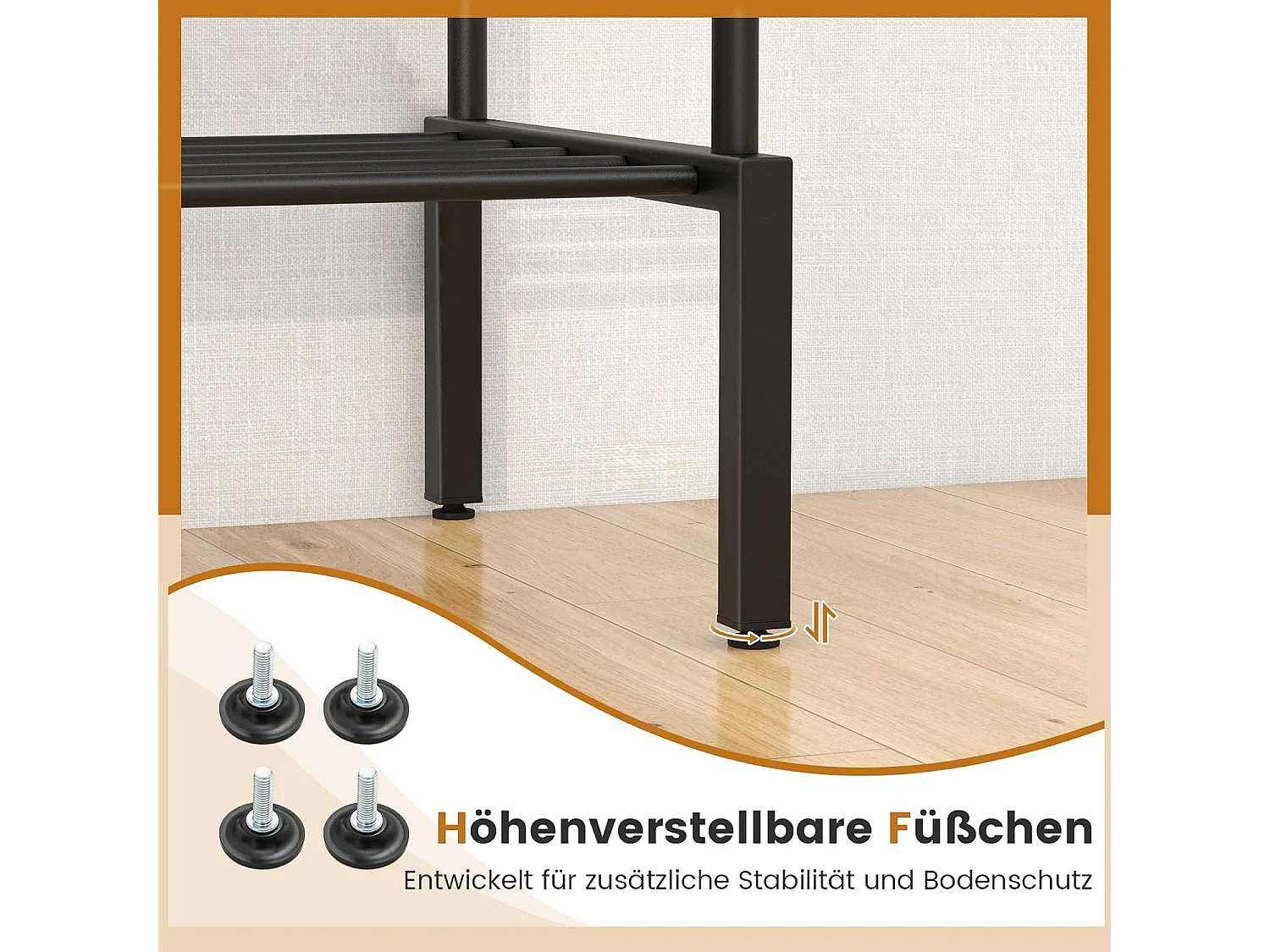 Kledingrek met 2 kledingstangen, dubbele kapstok met verstelbare hoogtes, vrijstaande metalen kapstok voor slaapkamer, 108 x 50 x 125 cmVL32389