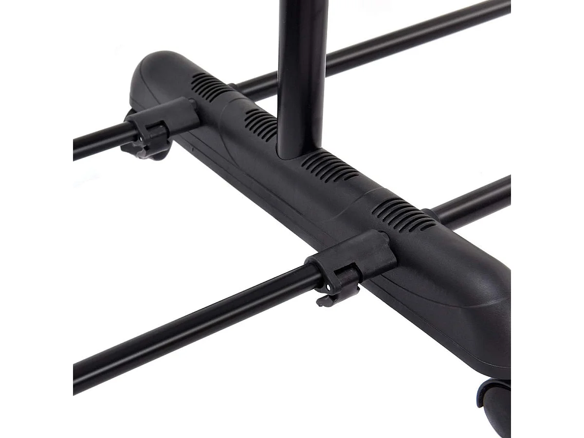 Kledingrek, uittrekbaar, in hoogte verstelbare garderobewagen, kledingstang met 2 enkele stangen,mobiele kledingkast op wielen,(91-160) x 43 x (93-168) cm