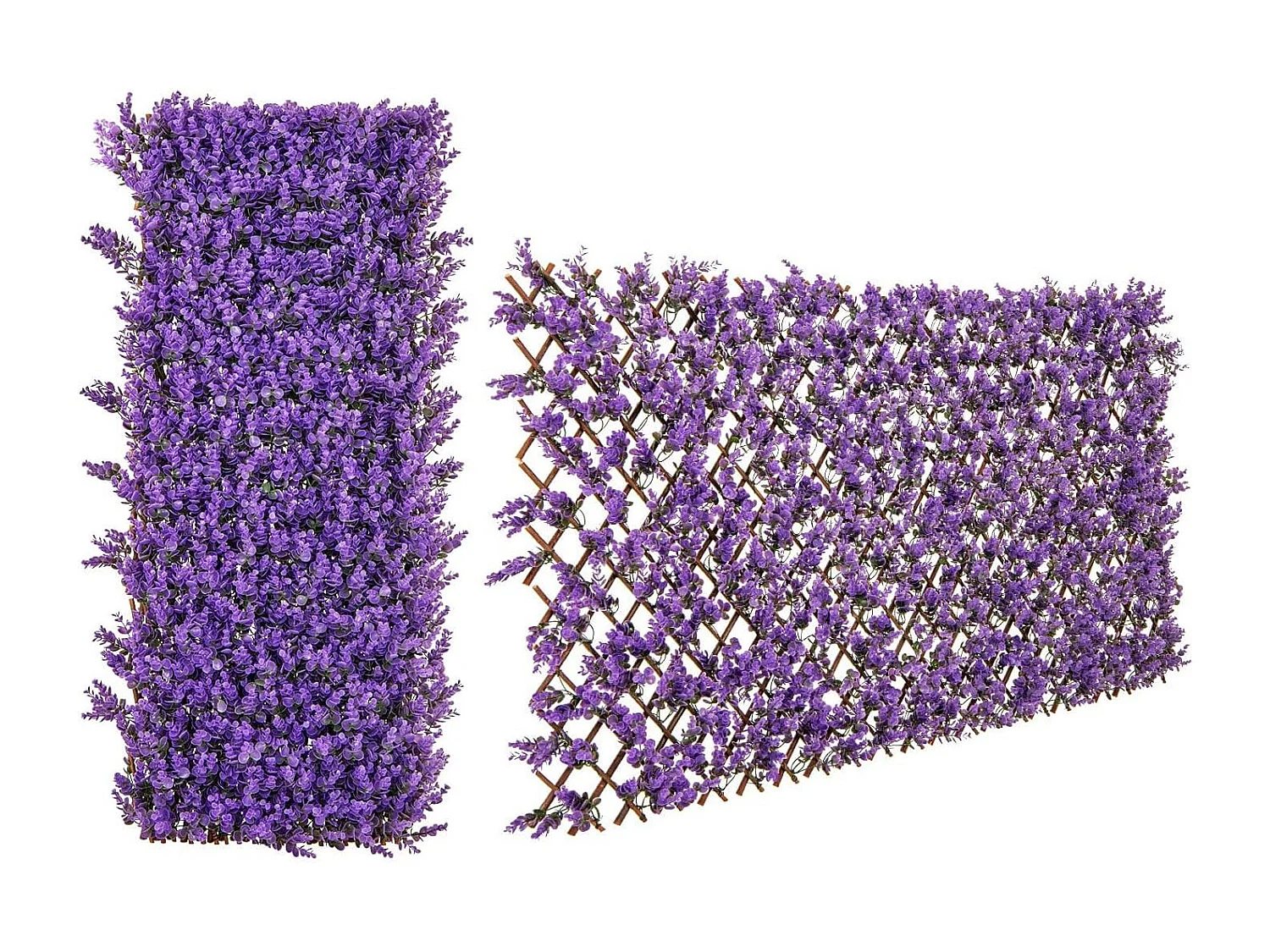 Kunstmatige klimop tuin privacy scherm, 180 x 90 cm, plant muur hagen met eucalyptus bladeren, hek voor tuin hagen balkon buiten decoratie,vlechtwerk (paars)