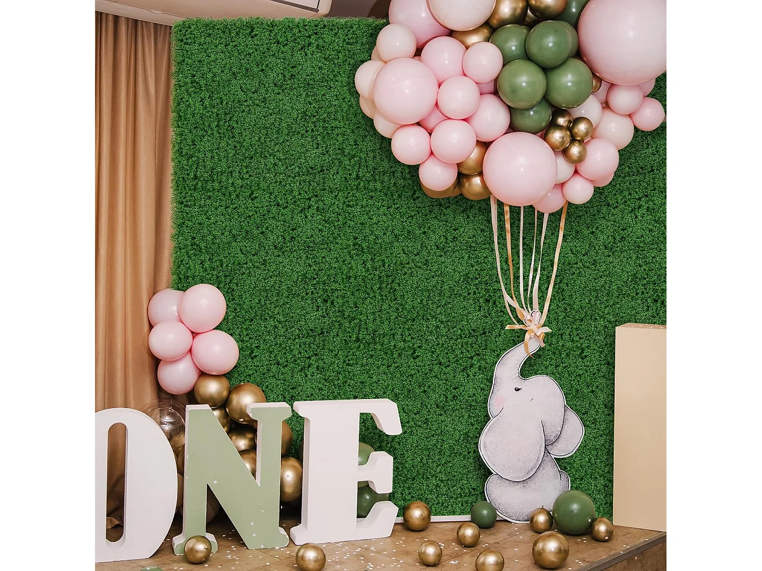 12 stuks plantenwand, 50,5 x 50,5 cm, kunstmatige moswand met elkaar verbindbaar, inkijkbescherming voor tuin, binnenplaats, balkon, thuis