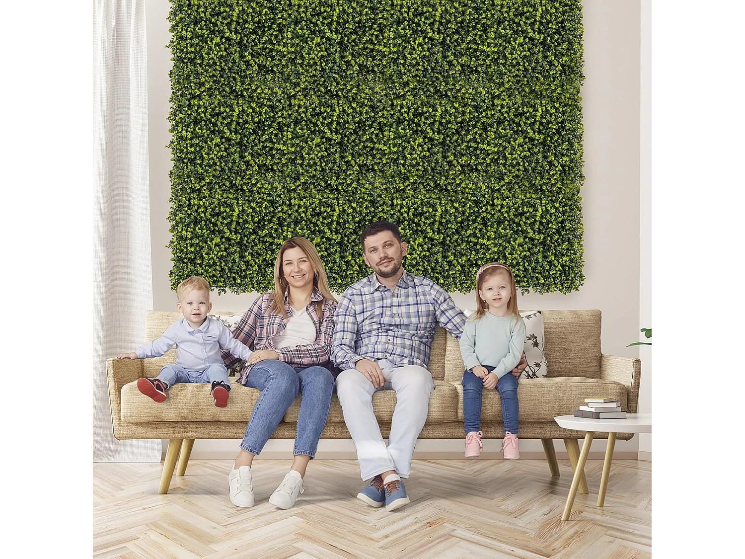 12 stuks kunstplantenwand, 50 x 50 cm, decoratieve hekken, uv-bestendig, kunstplantendecoratie, buxuspanelen, kunstplanten voor muur, tuin, terras, groen