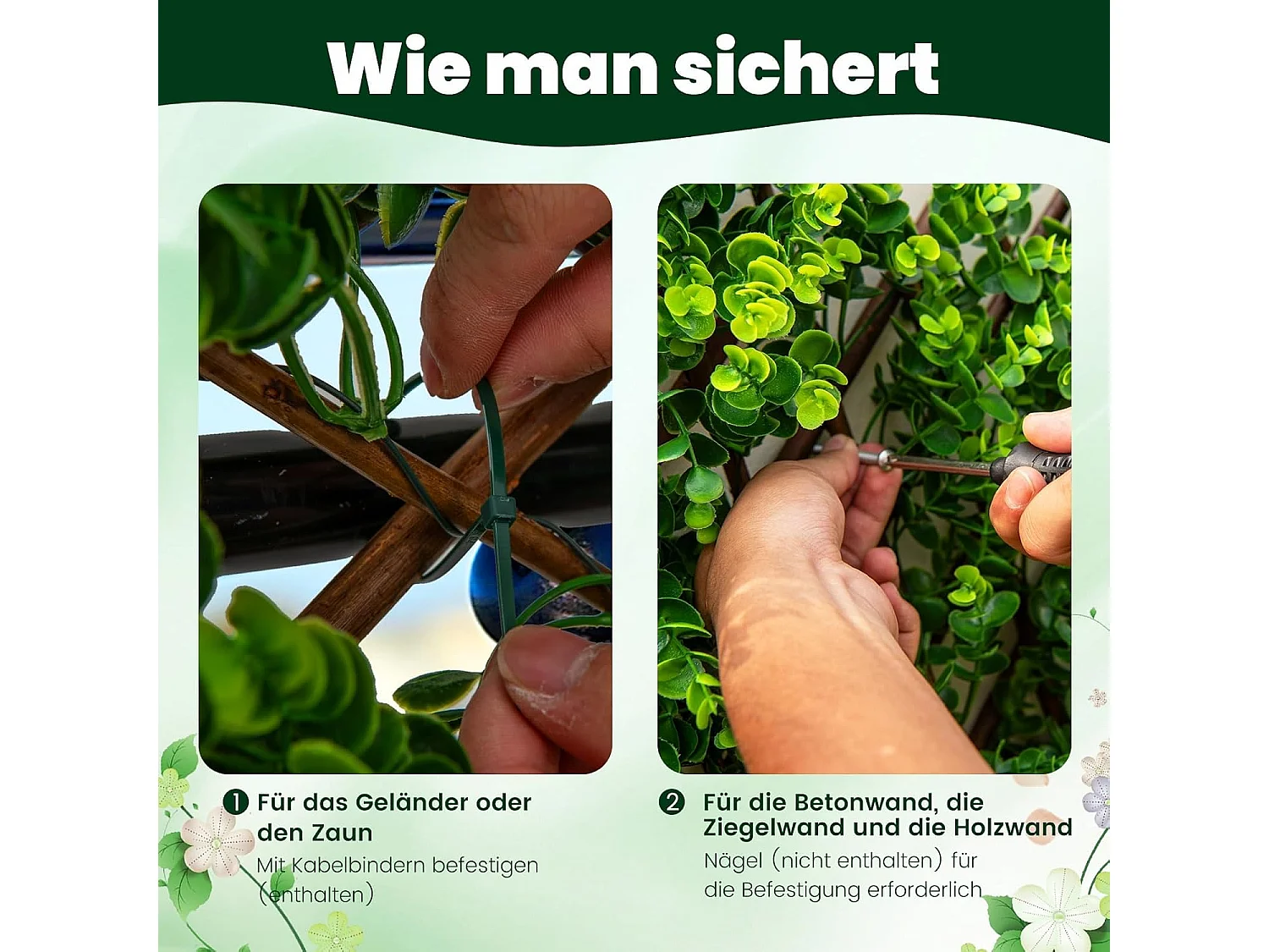 Kunstmatige klimop tuin privacy scherm, 180 x 90 cm, plant muur hagen met eucalyptus bladeren, hek voor tuin hagen balkon buiten decoratie,vlechtwerk (groen)