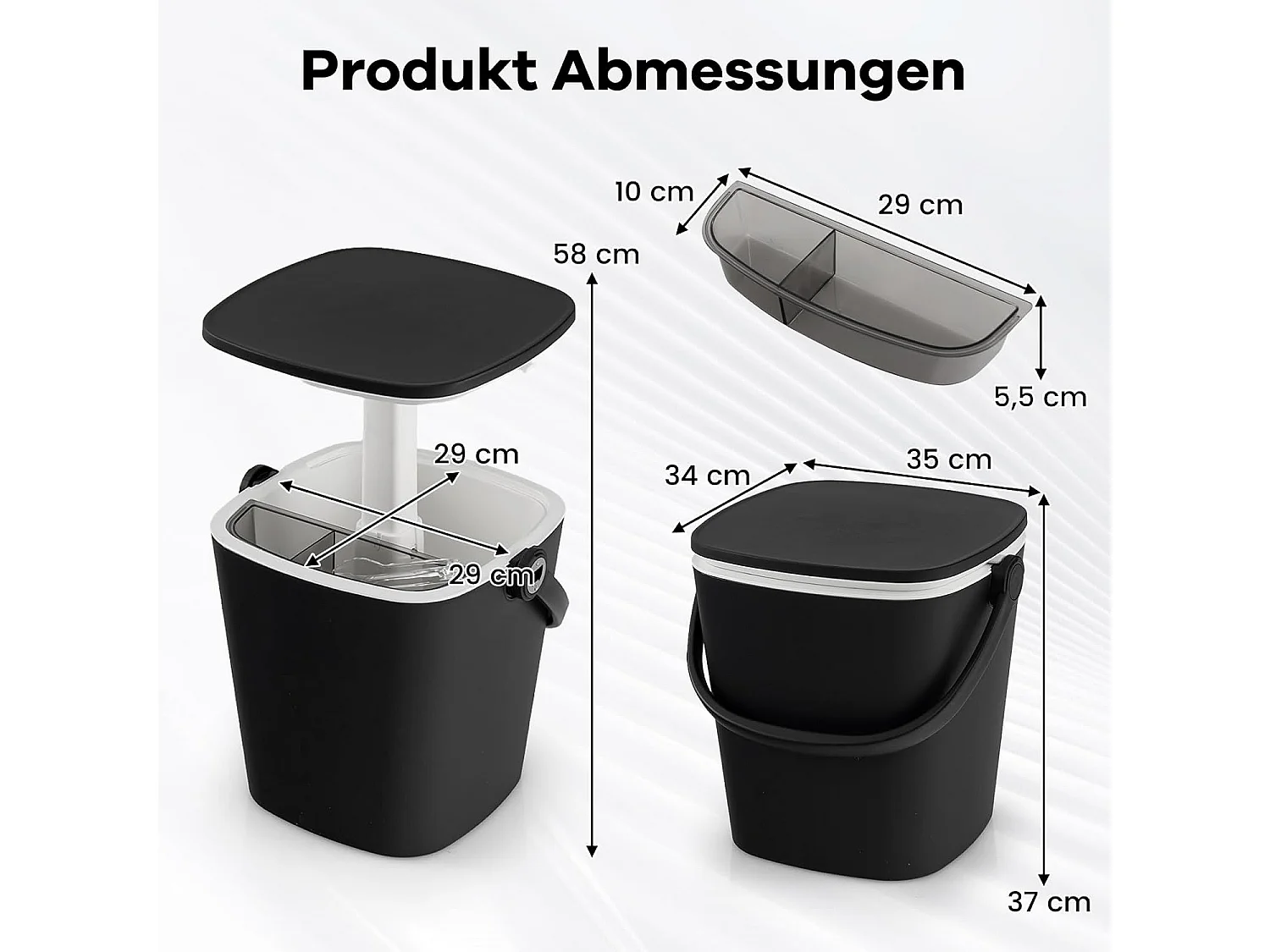 3-in-1 Cool Bar draagbaar, bijzettafel met optilbaar tafelblad, 15 l koelbox met flesopener, weerbestendige bierkoeler, voor terras, party, barbecuesZB33858