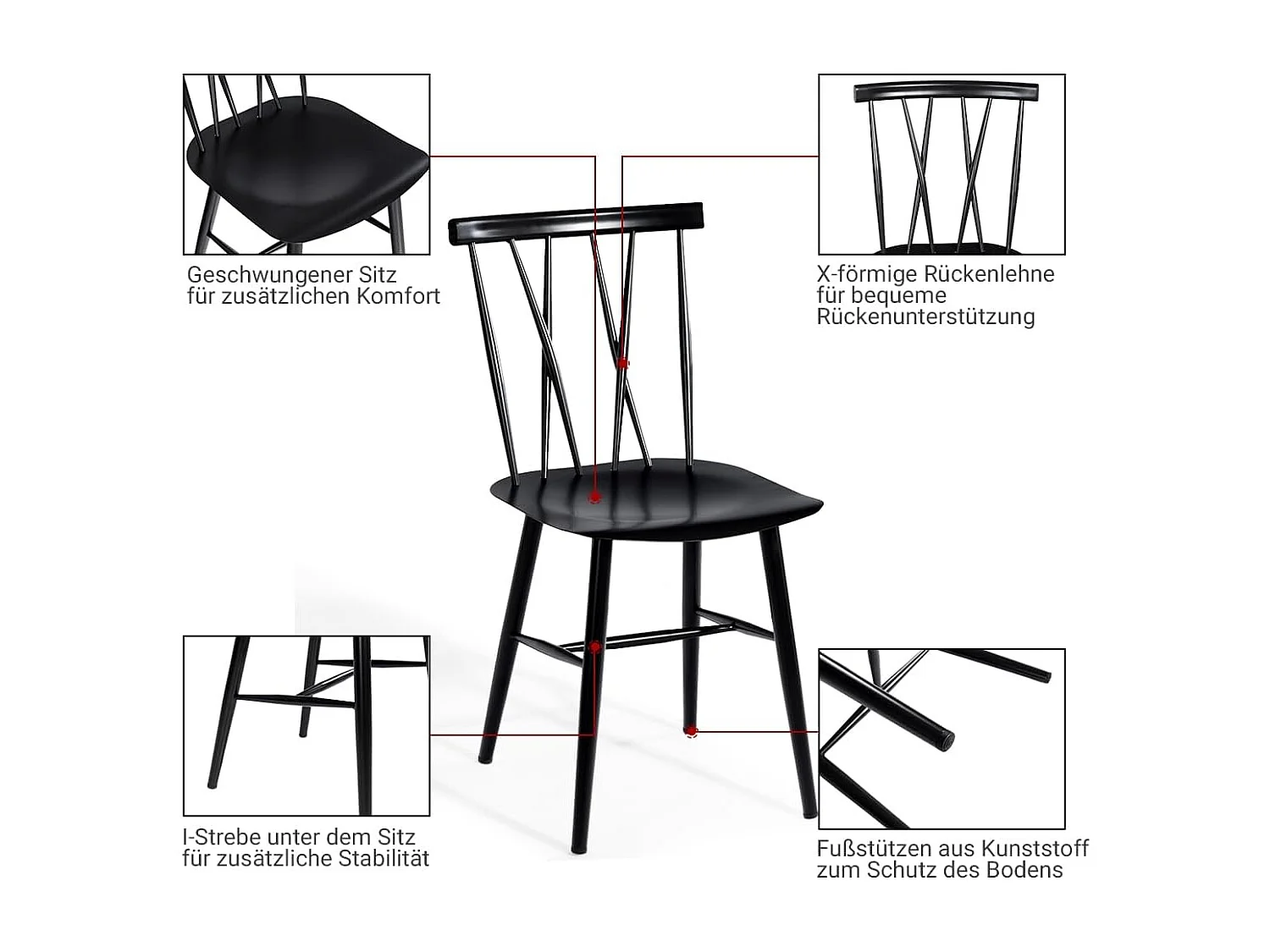 Niet van toepassing, metaal, zwart, 40 x 53 x 82 cm