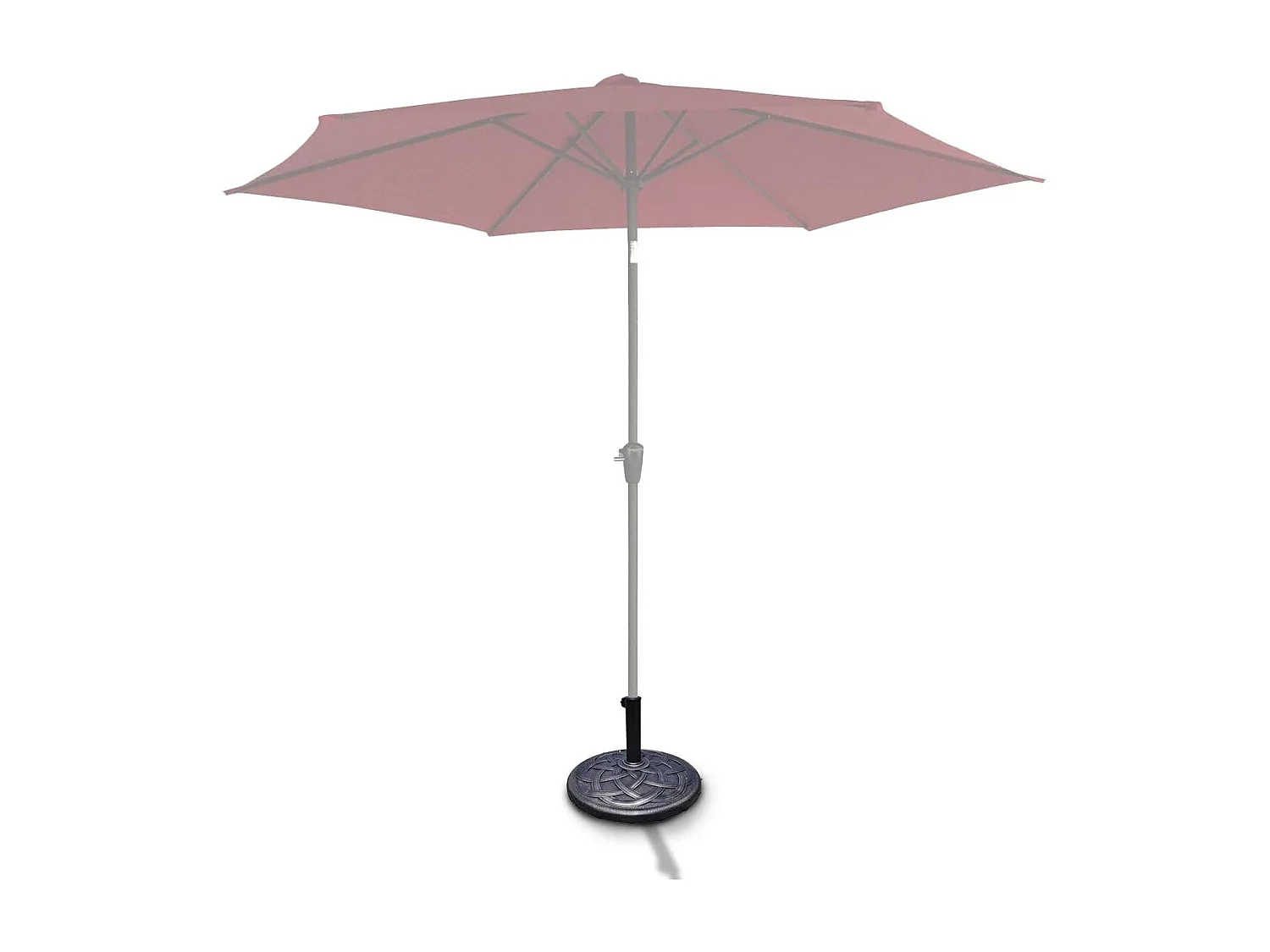 Parasolstandaard, marktparaplustandaard, parasolvoet, balkonparaplustandaard, parasol, standaard, rond, bronskleurig (model 1)