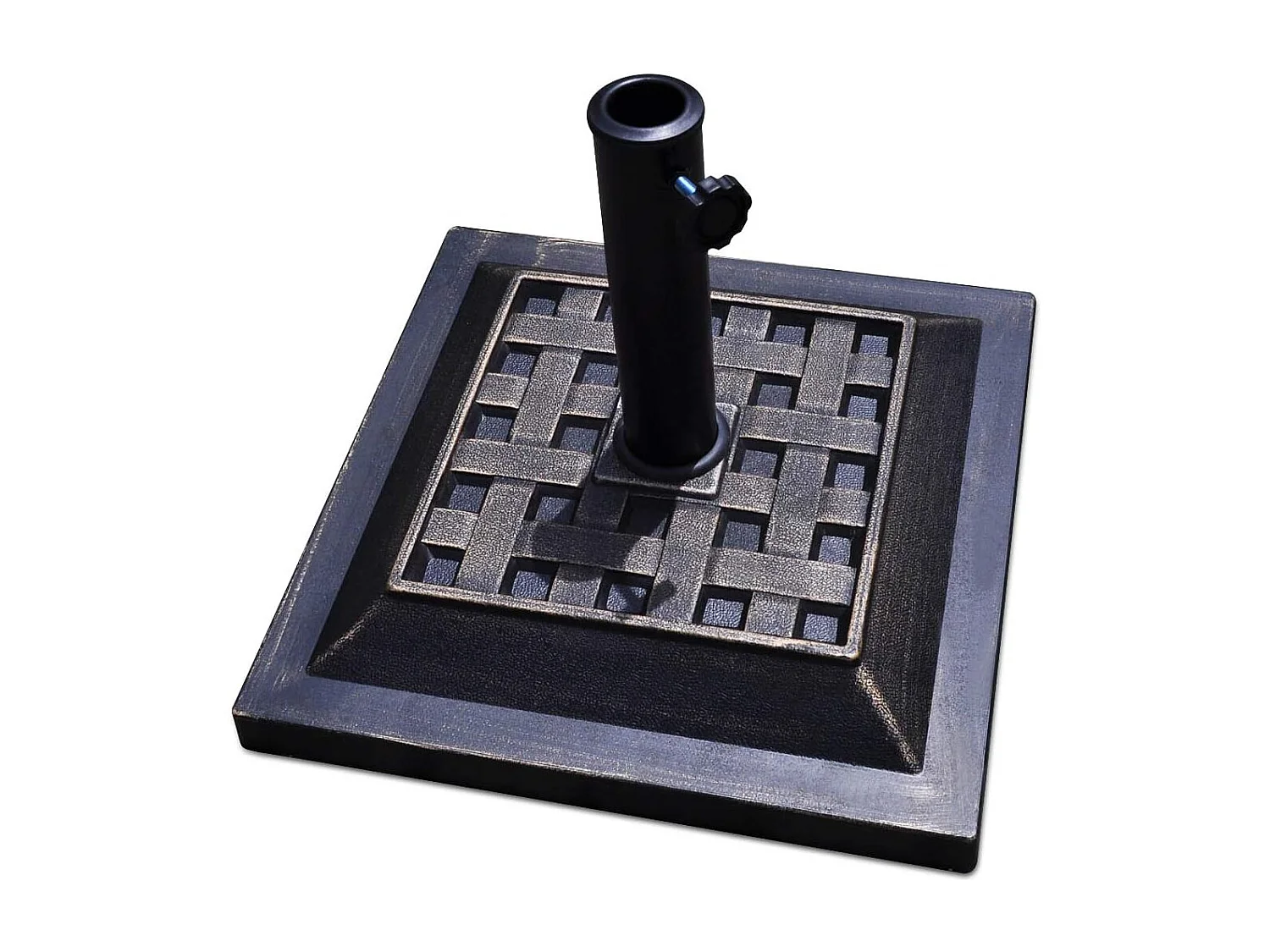 Parasolvoet voor Patio, Zware Parasolvoet voor buiten, Gietijzer parapluhouder voor Tuin Strand, Klassieke Vierkante Paraplu Staand Dek Veranda