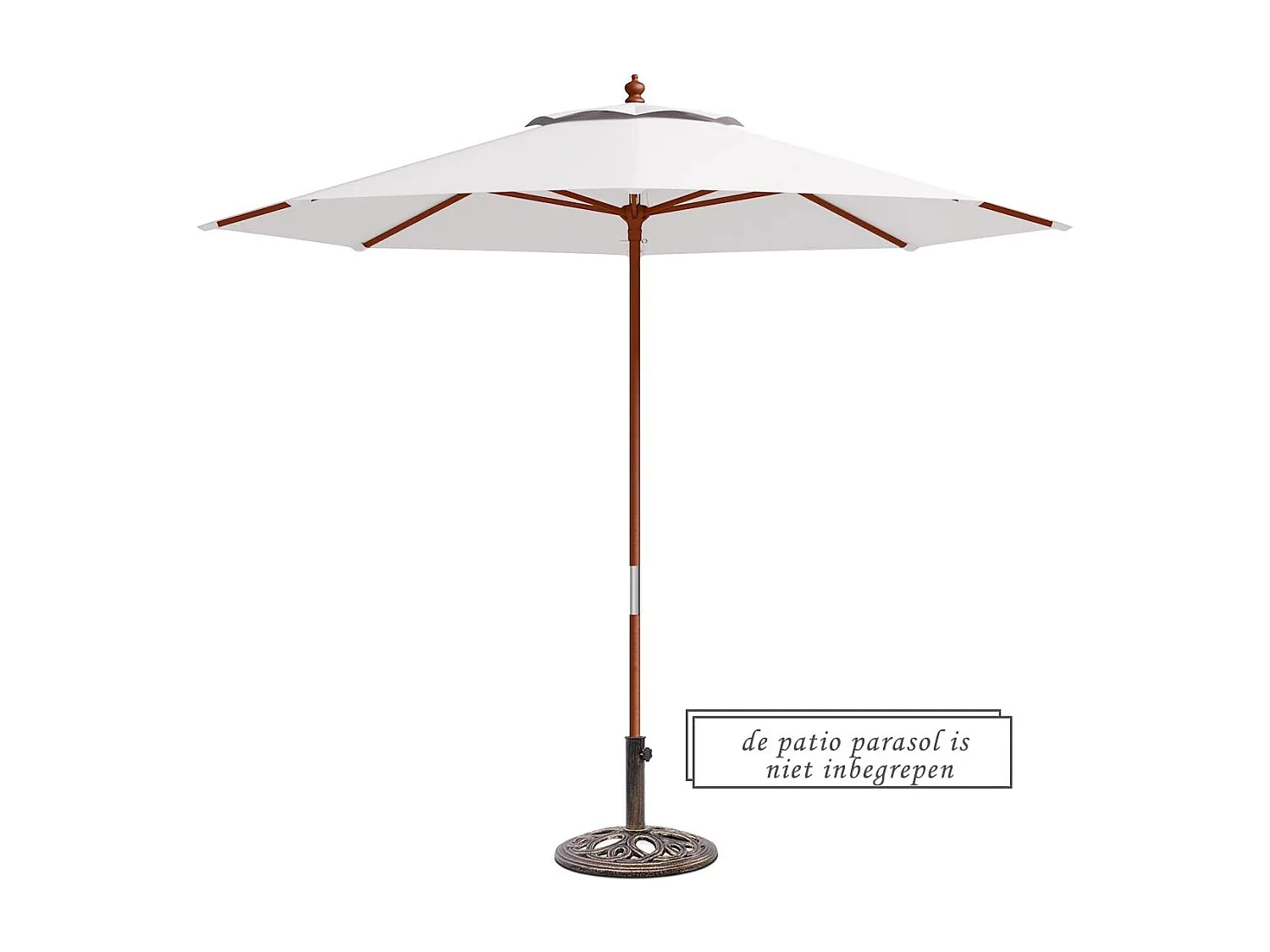 Parasolstandaard, ronde parasolstandaard voor parasolstangen van 38/48 mm, Ø 45 cm, marktparaplustandaard van gietijzer, parasolvoet voor tuin, balkon, brons