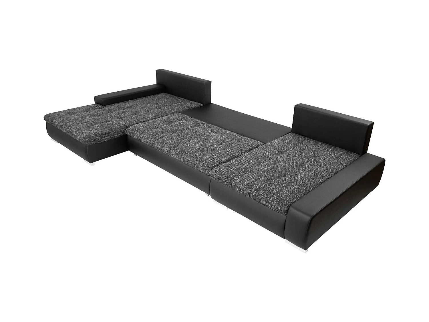 Canapé d'angle Comfivo 106, Vert, Fonction de couchage, Boîte de literie, 394x213x80cm