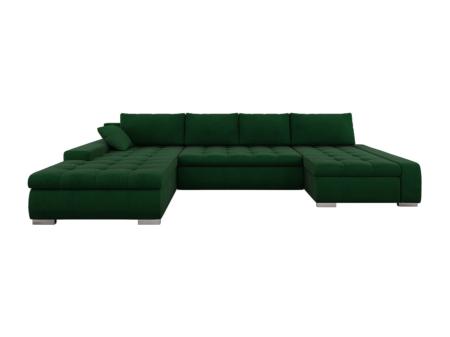 Canapé d'angle Comfivo Oliva, Vert, Disponible, 394x213x80cm