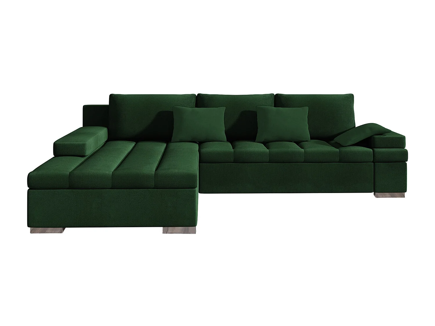 Canapé d'angle Comfivo 113, Vert, Disponible, 310x175x83cm