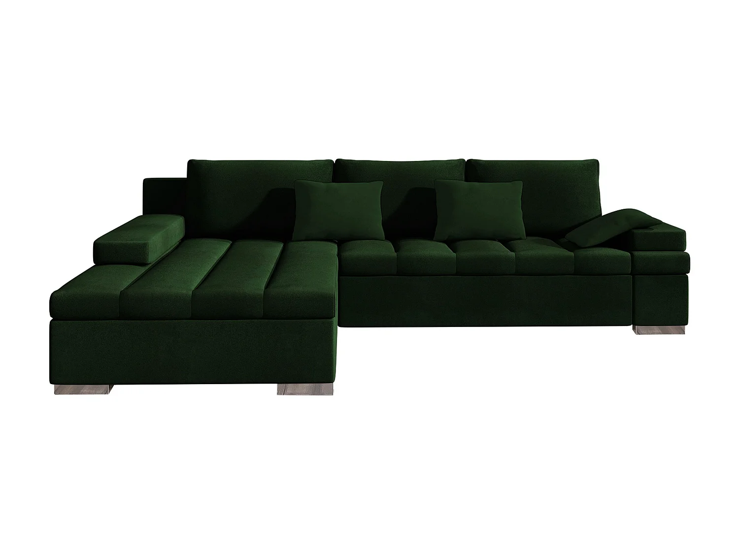 Sofá rinconero Comfivo Olivetum, Verde, Función de descanso, 31x18x8cm