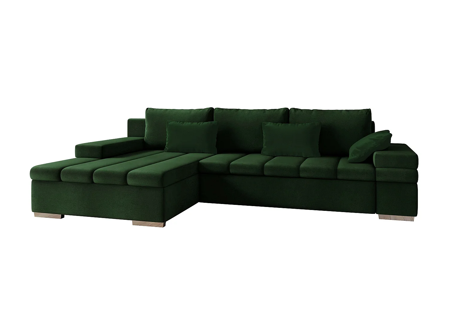 Sofá rinconero Comfivo Olivetum, Verde, Función de descanso, 31x18x8cm