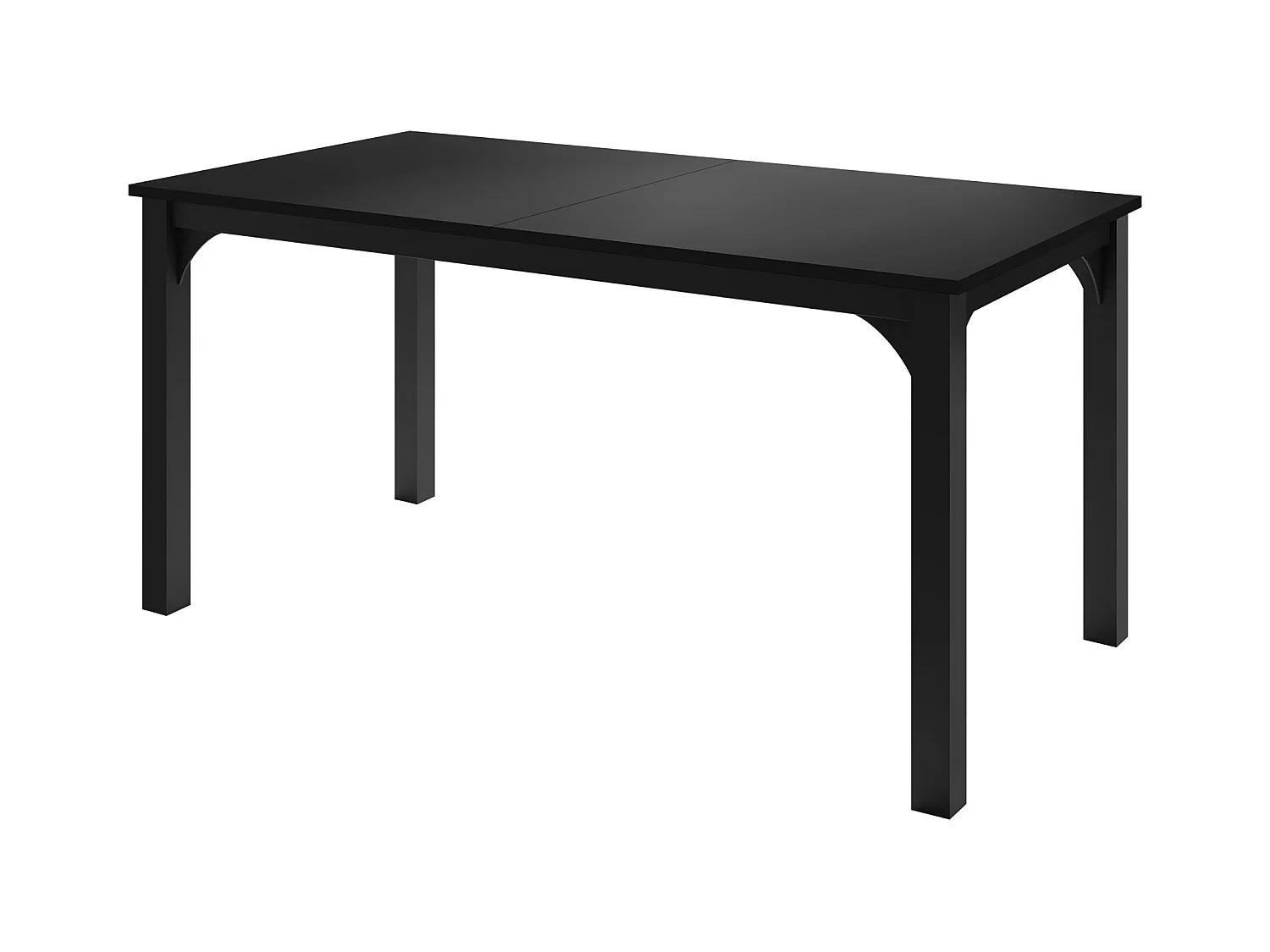 Mesa Oswego 137, Negro, 76x90x160cm, Alargamiento, Aglomerado laminado, Metal