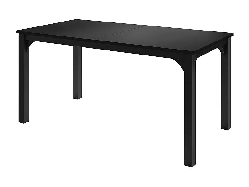 Table Oswego 137, Noir, 76x90x160cm, Disponible, Stratifié, Métal