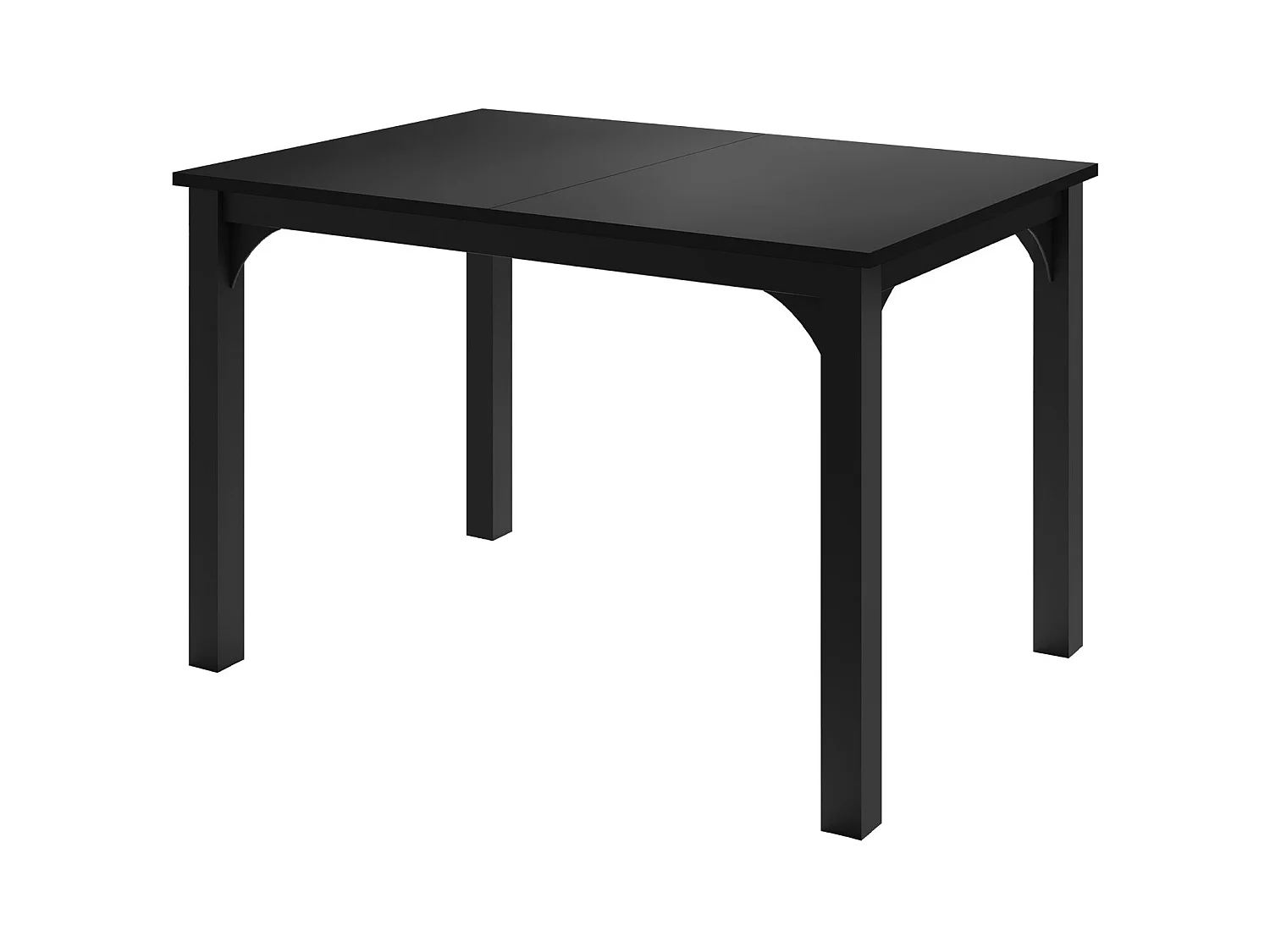 Mesa Oswego 135, Negro, 76x80x120cm, Alargamiento, Aglomerado laminado, Metal