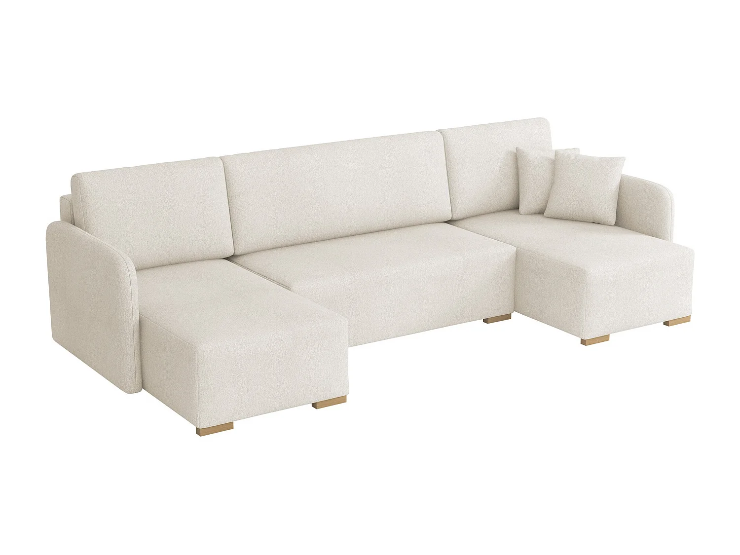 Divano angolare Columbus 246, Nocciola, Con, 292x140x85cm