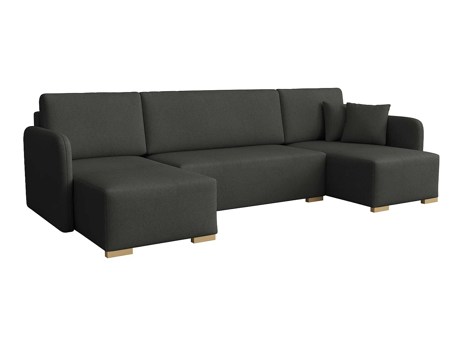 Sofá rinconero Columbus 246, Gris oscuro, Función de descanso