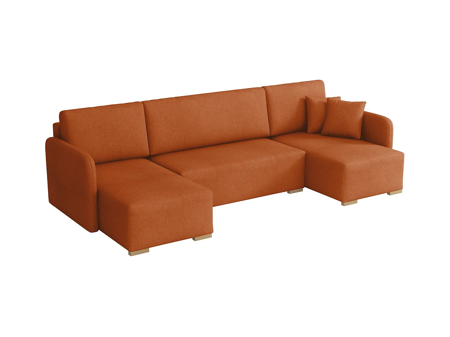 Canapé d'angle Columbus 246, Rouge, Fonction de couchage, Boîte de literie, 292x140x85cm