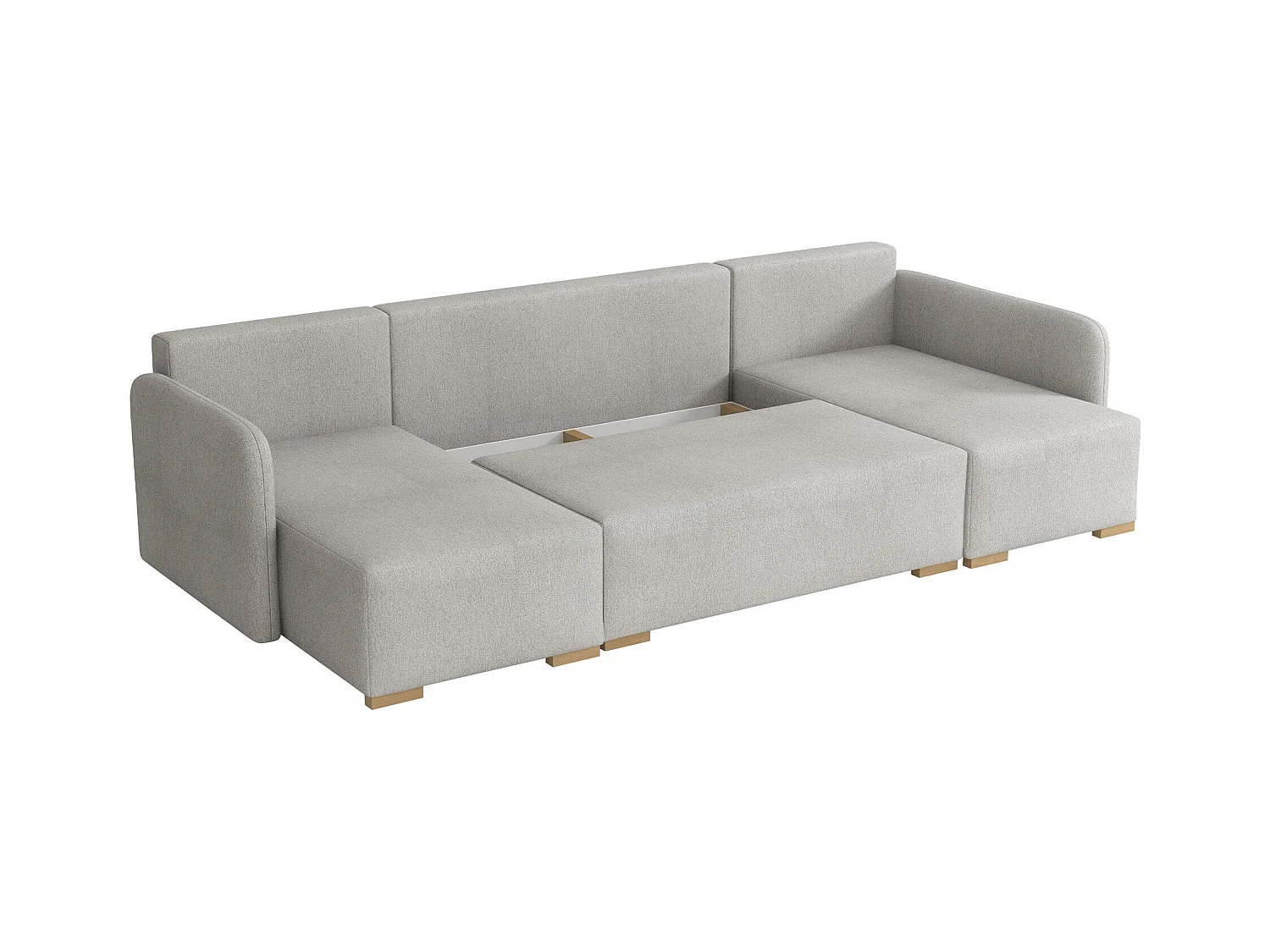 Canapé d'angle Columbus 246, Rouge, Fonction de couchage, Boîte de literie, 292x140x85cm