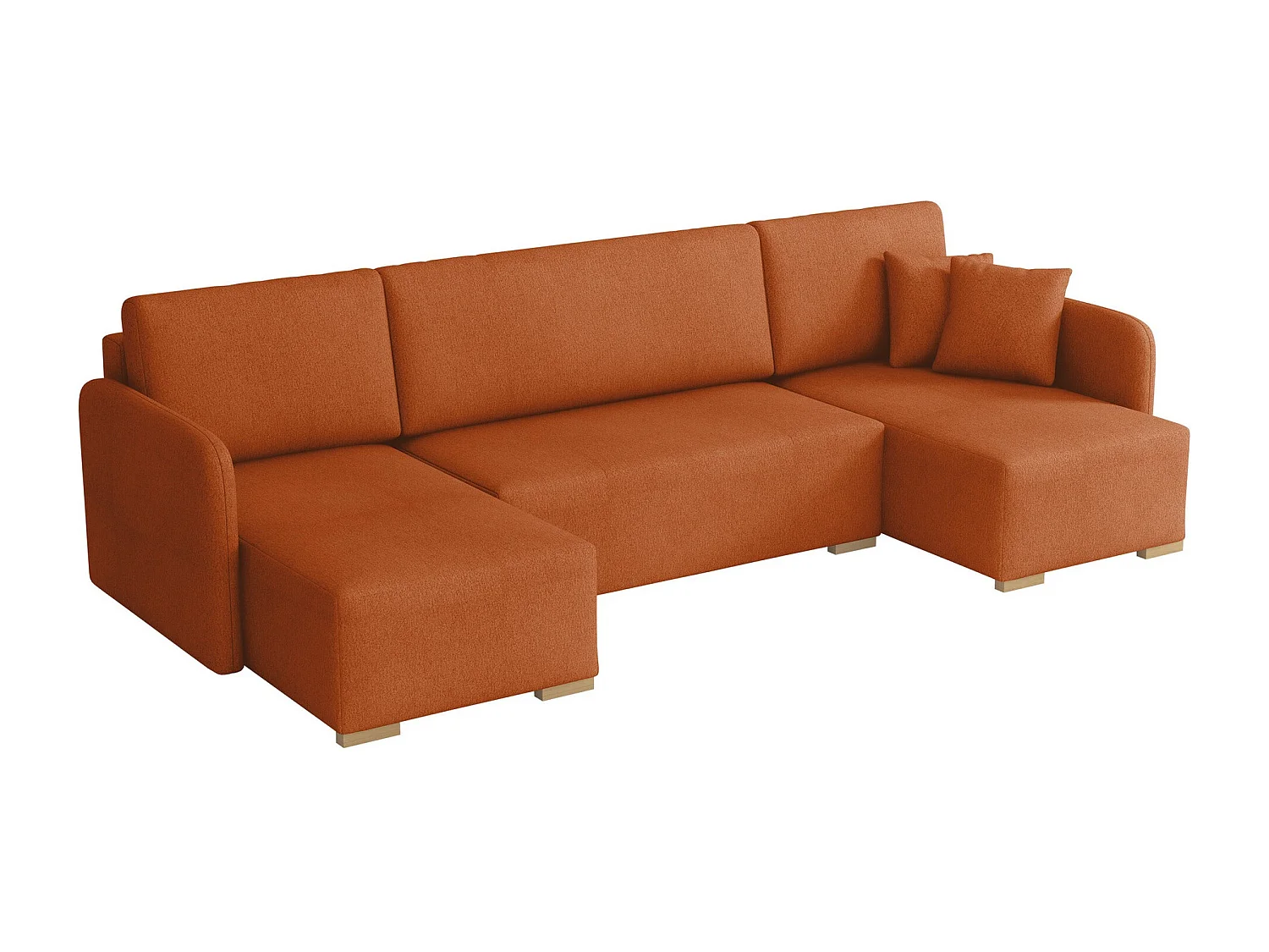 Divano angolare Columbus 246, Rosso, Con, 292x140x85cm