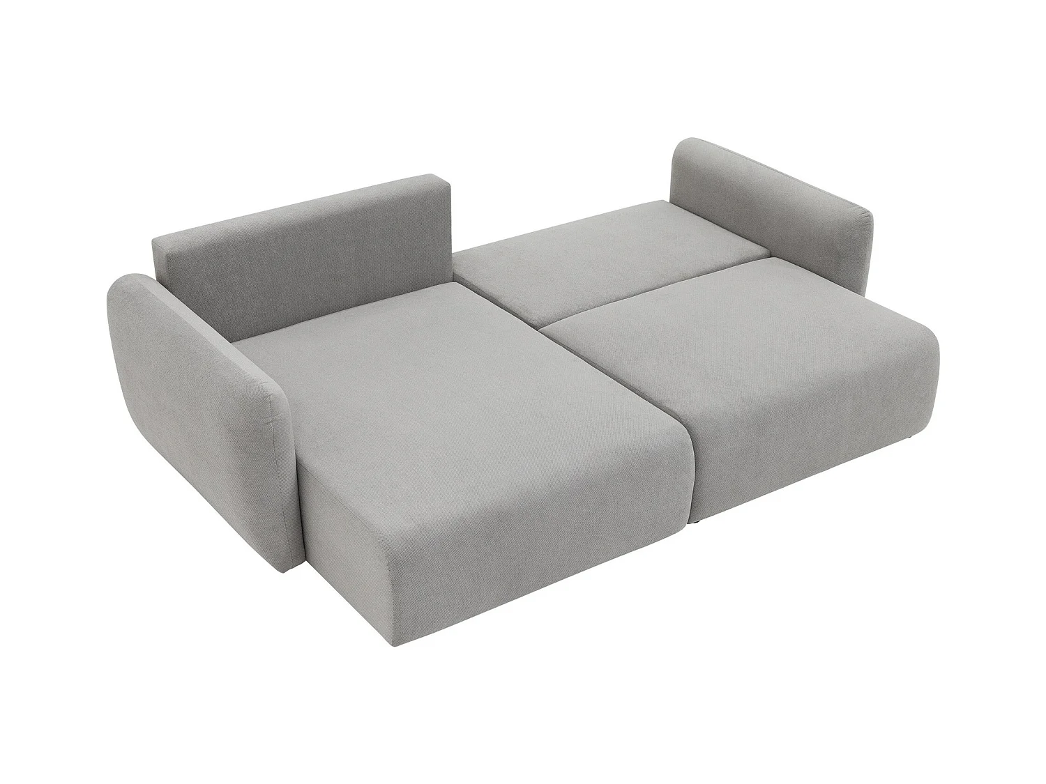 Canapé d'angle Temple 131, Brun clair, Fonction de couchage, Boîte de literie, 234x140cm