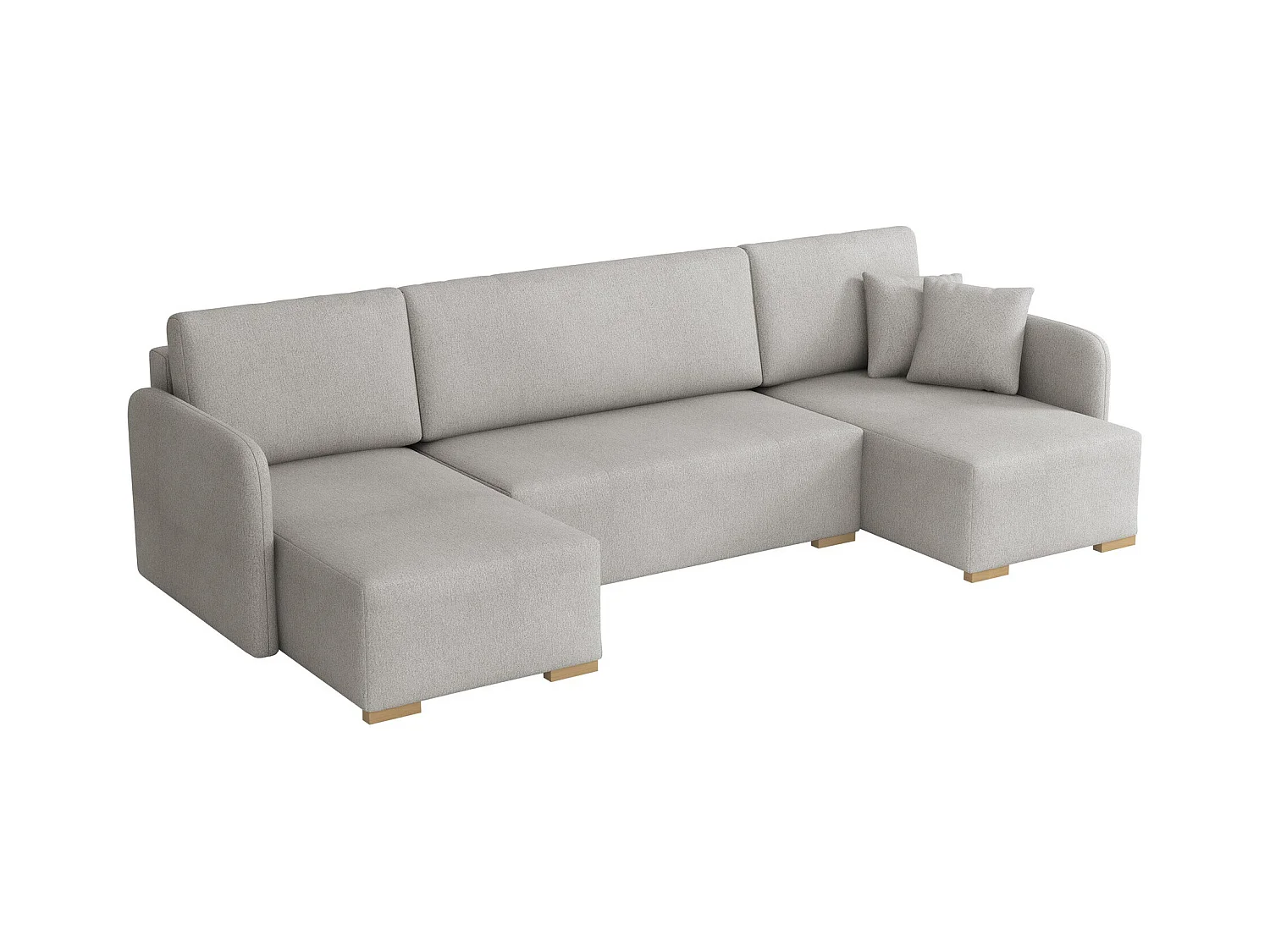 Canapé d'angle Columbus 246, Gris, Fonction de couchage, Boîte de literie, 292x140x85cm