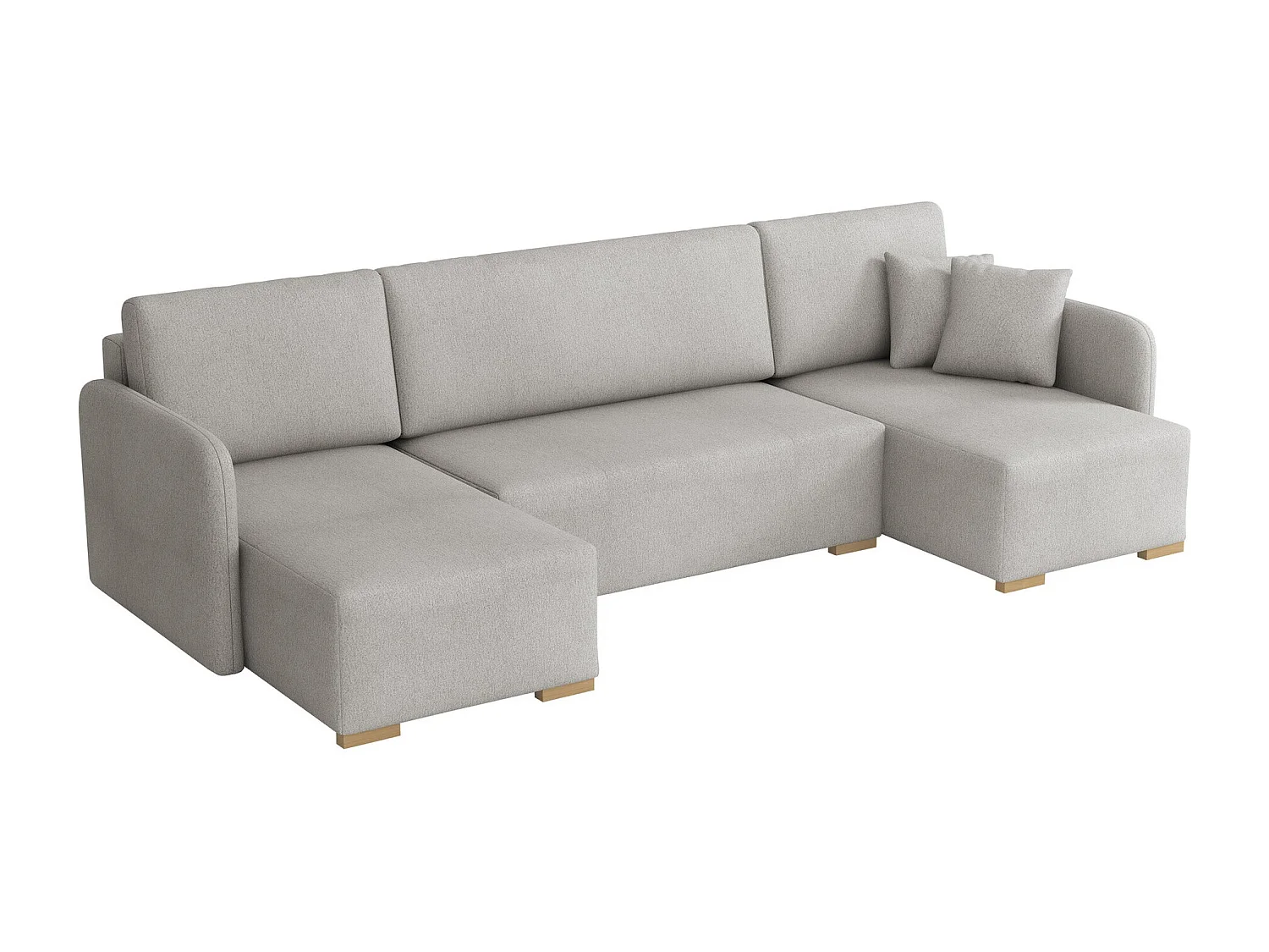 Sofá rinconero Columbus 246, Gris, Función de descanso, Almacenaje, 292x140x85cm