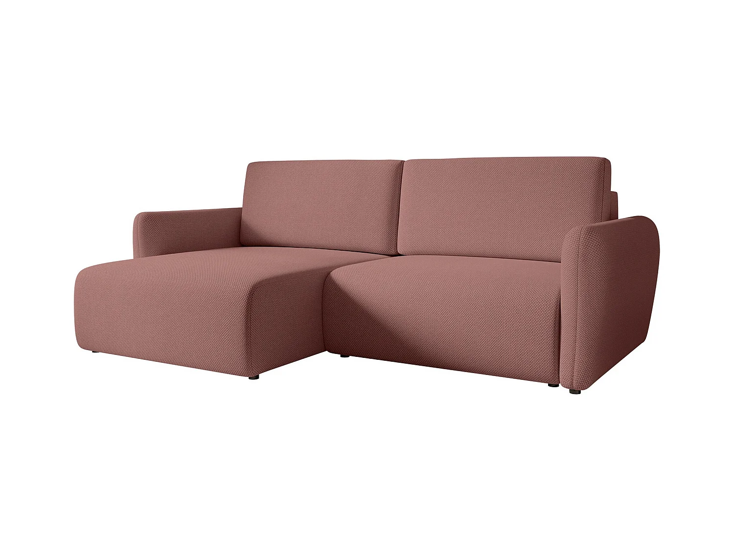 Sofá de canto Temple 131, Rosé, Funcionalidade de dormir, 23x14x8cm