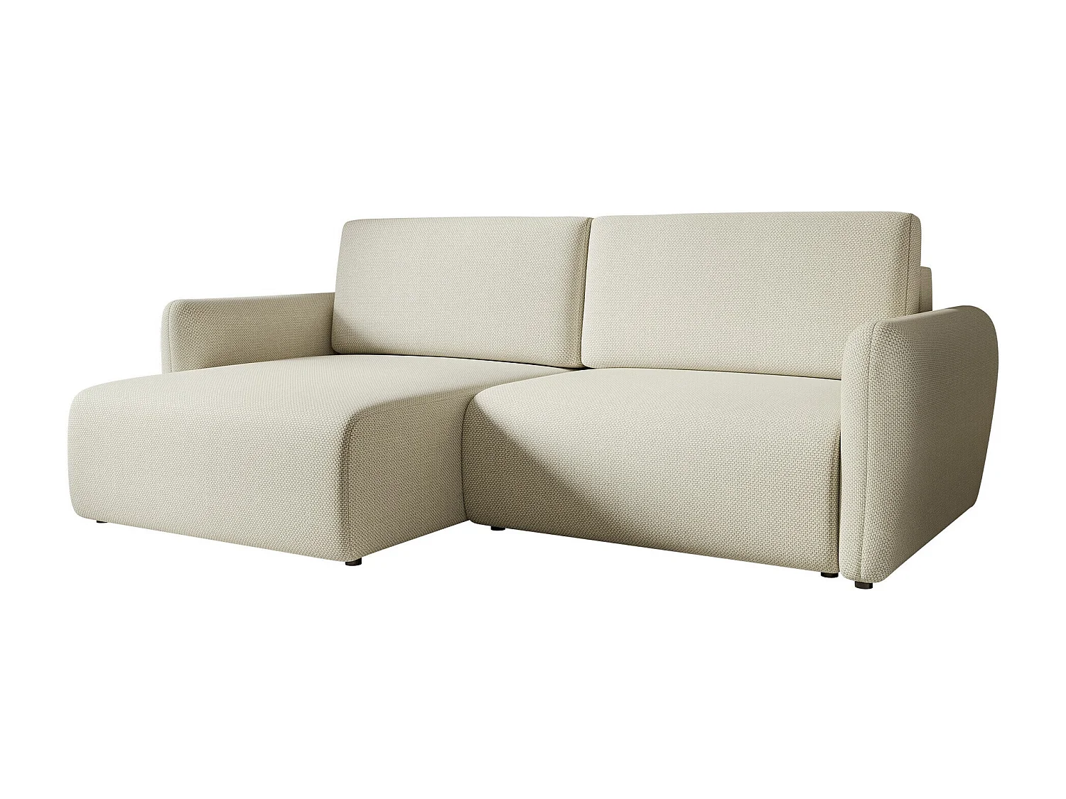 Sofá rinconero Temple 131, De color marrón claro, Función de descanso, Almacenaje, 234cm