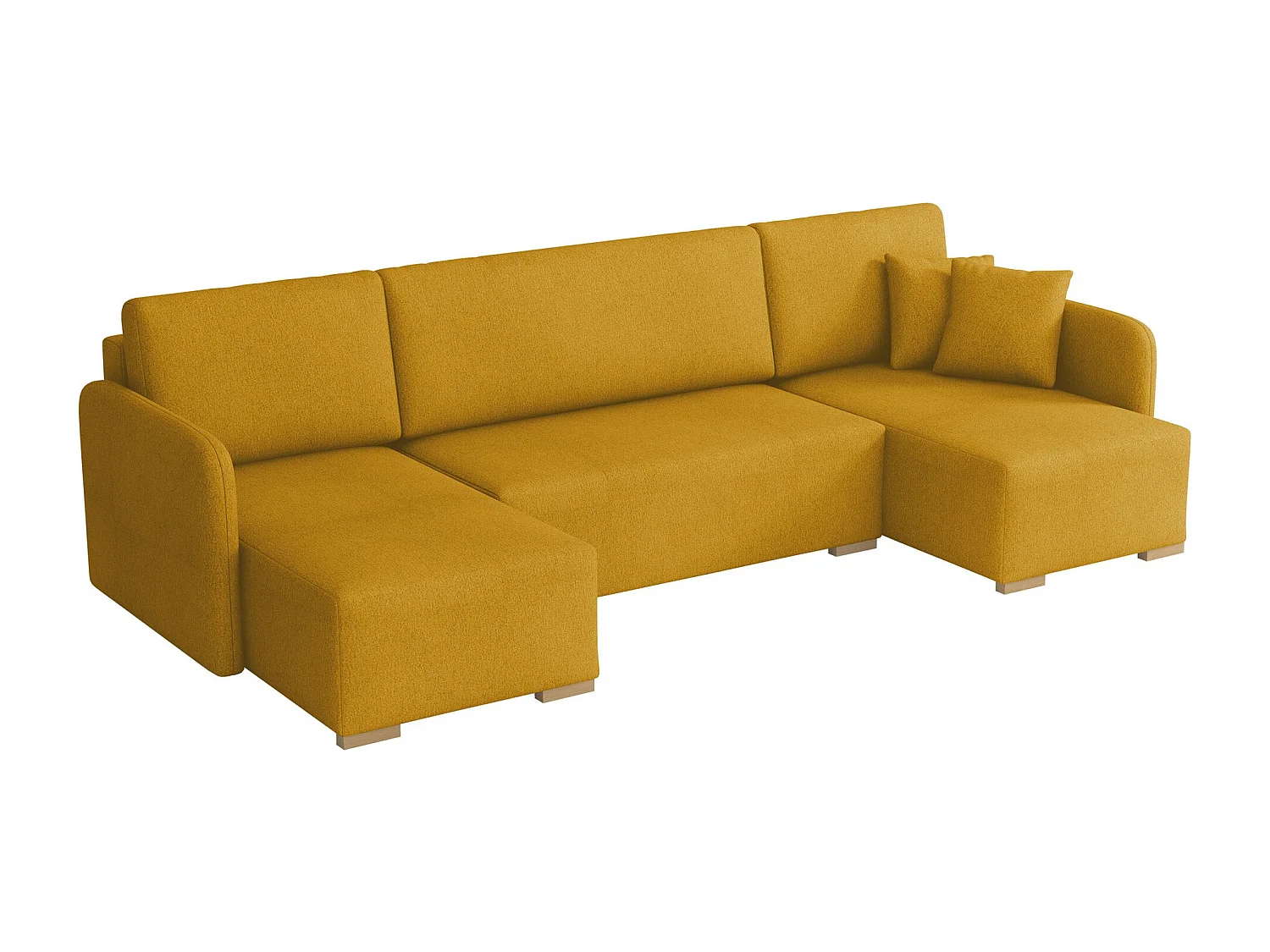 Canapé d'angle Columbus 246, Jaune, Disponible, 292x140x85cm