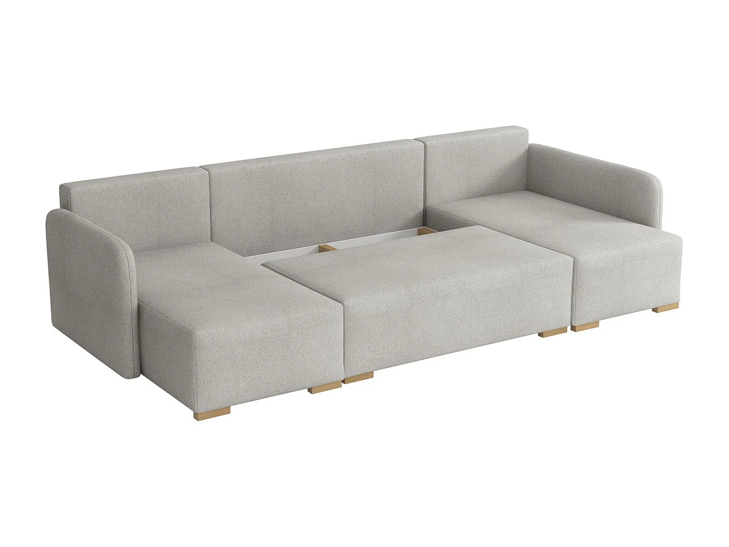 Divano angolare Columbus 246, Marrone, Con, 292x140x85cm