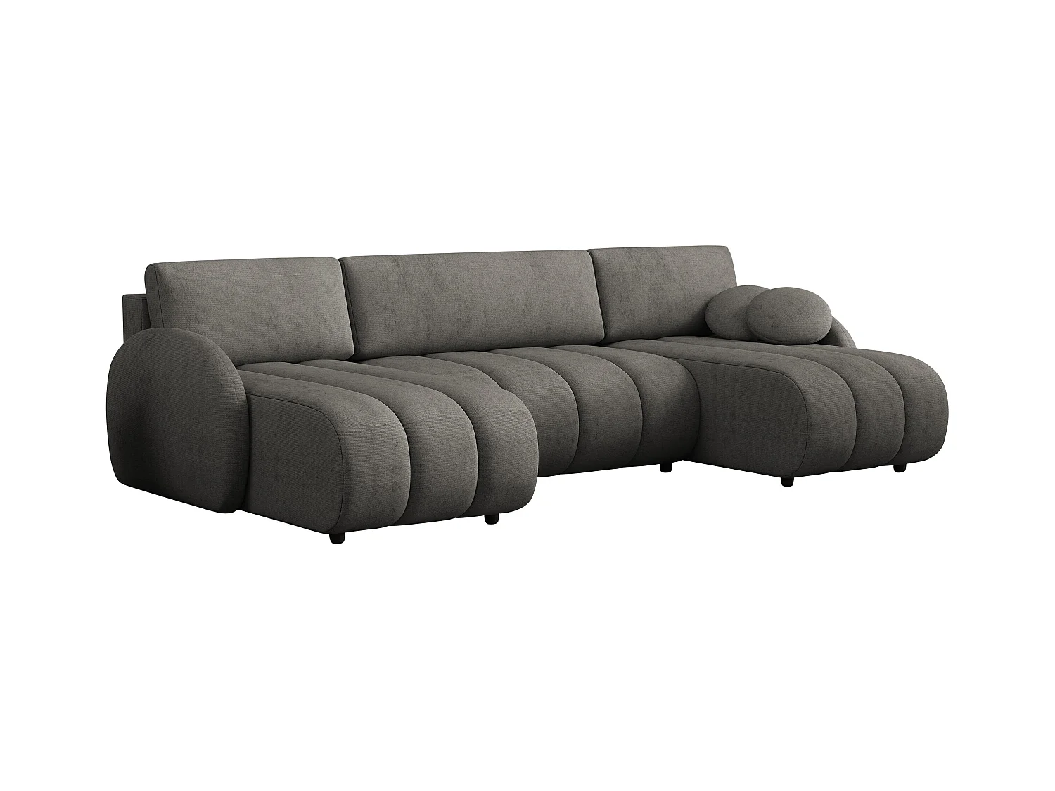 Sofá rinconero Columbus 248, Gris, Función de descanso, Almacenaje, 318x160x88cm