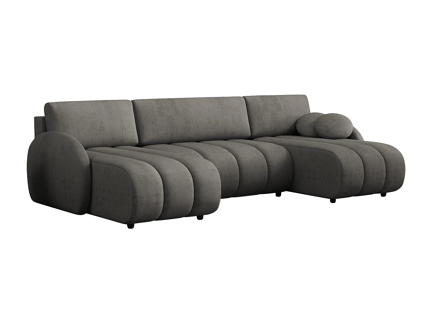 Sofá rinconero Columbus 248, Gris, Función de descanso, Almacenaje, 318x160x88cm