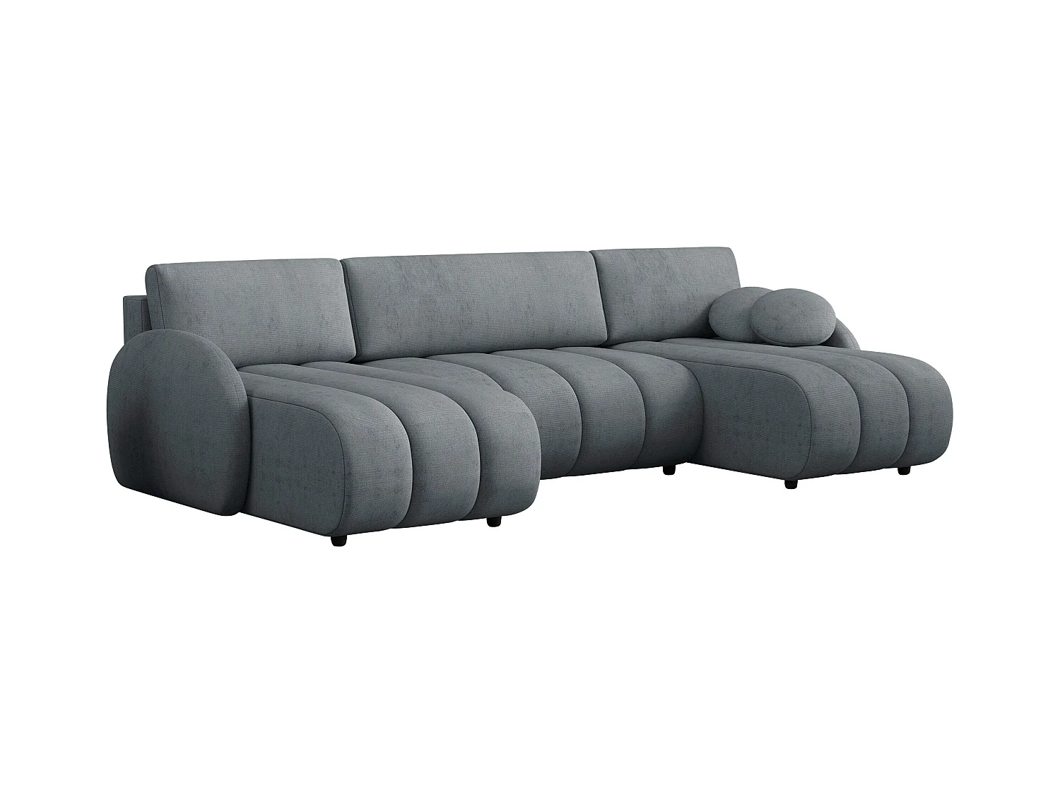 Sofá rinconero Columbus 248, Gris, Función de descanso, Almacenaje, 318x160x88cm