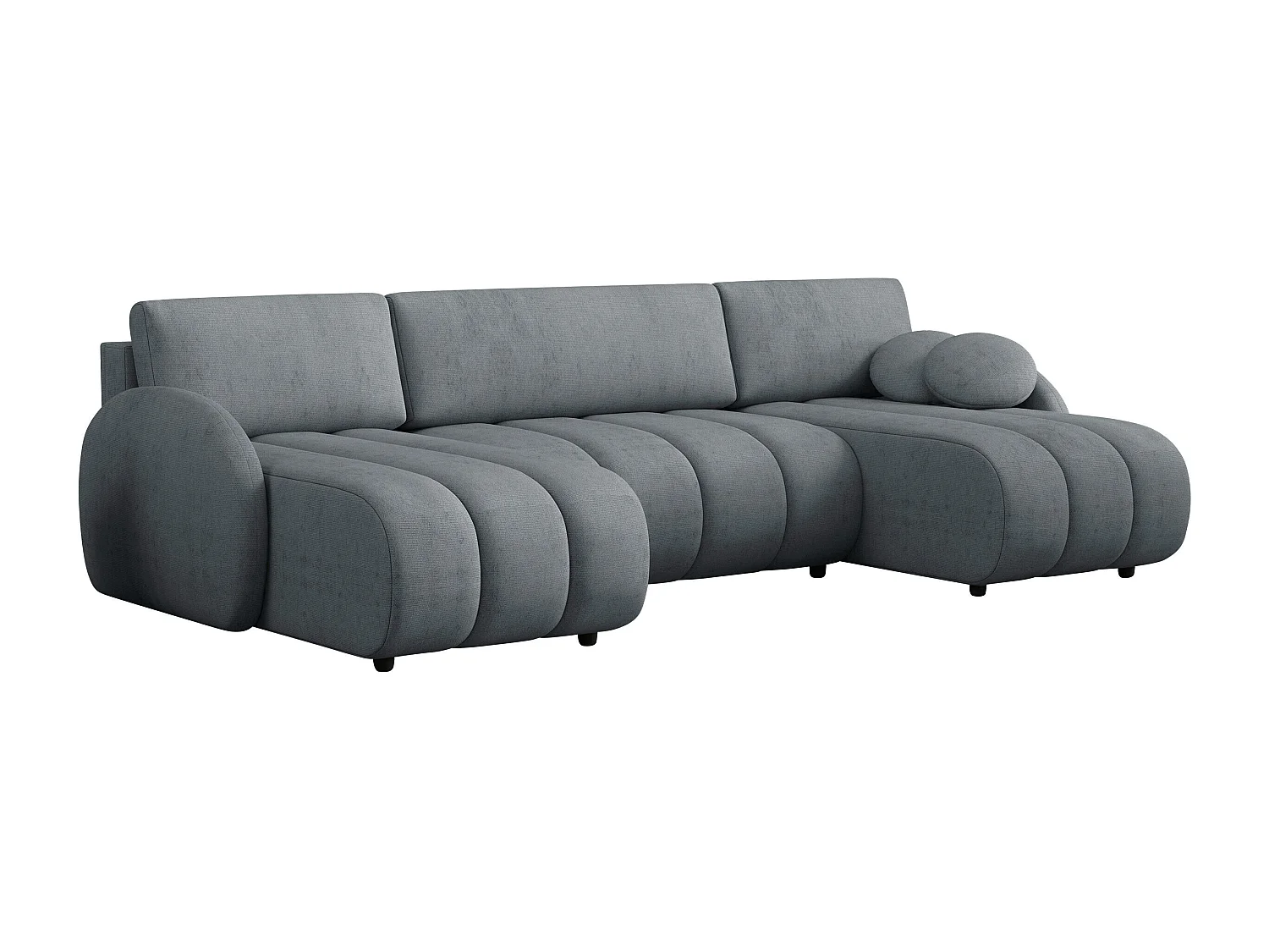 Sofá rinconero Columbus 248, Gris, Función de descanso, Almacenaje, 318x160x88cm