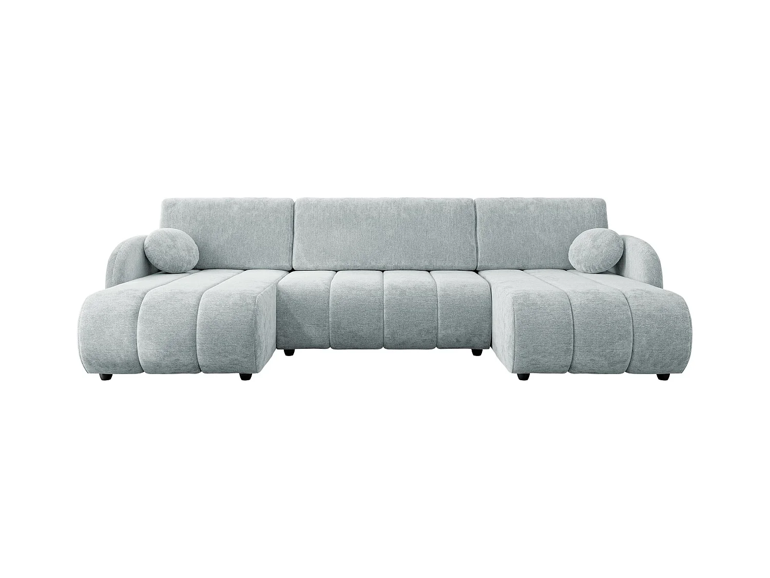 Sofá rinconero Columbus 248, Azul, Función de descanso, Almacenaje, 318x160x88cm