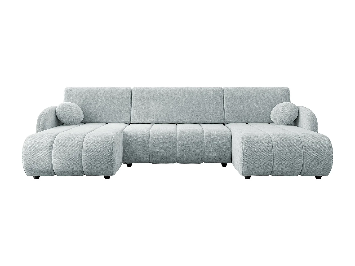 Sofá rinconero Columbus 248, Azul, Función de descanso, Almacenaje, 318x160x88cm