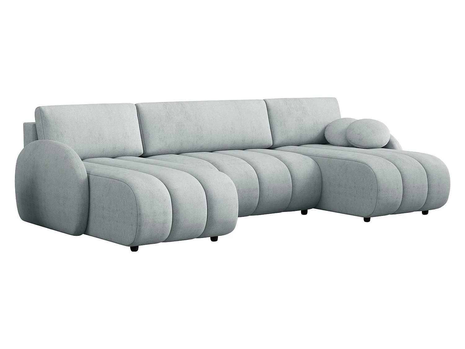 Sofá rinconero Columbus 248, Gris claro, Función de descanso
