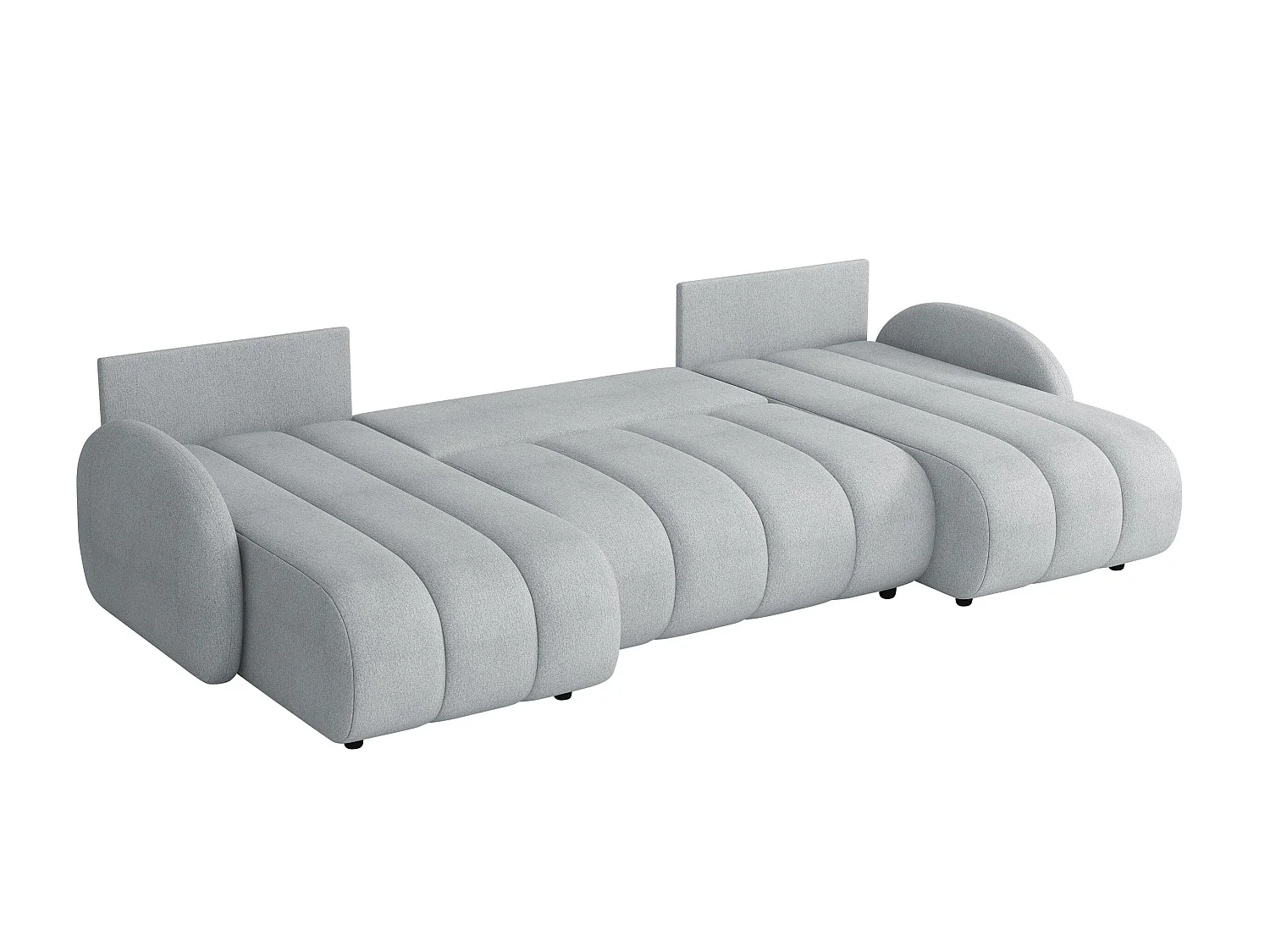 Sofá rinconero Columbus 248, Gris claro, Función de descanso