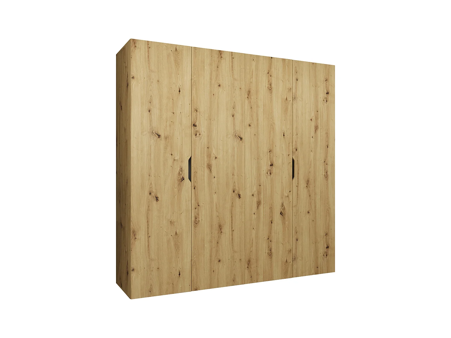 Armoire Hartford 513, Chêne Artisan, 202x200x50cm, Portes d'armoire: Avec des charnières