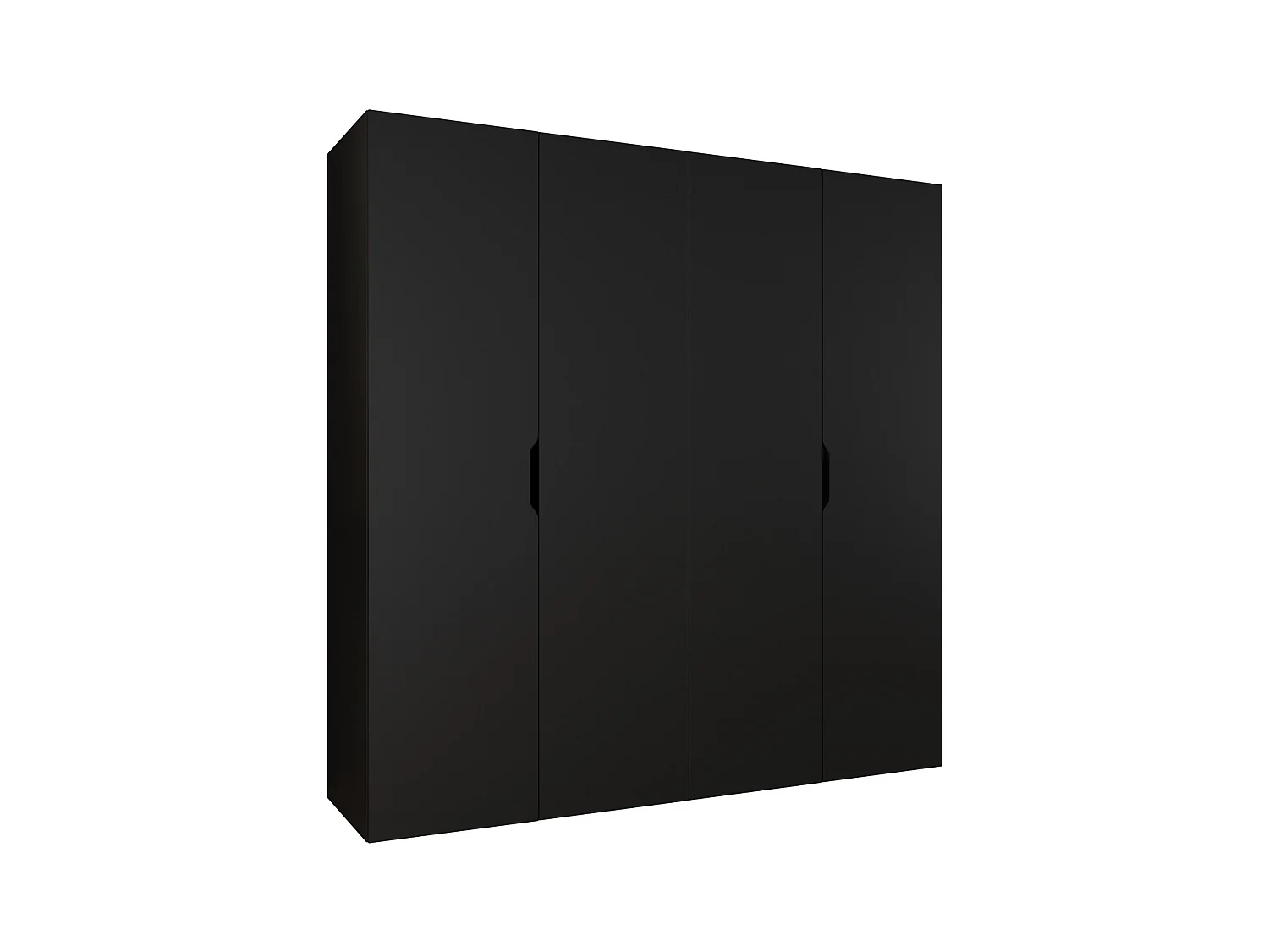 Armario Hartford 513, Negro, 202x200x50cm, Puertas de armario: Con bisagras