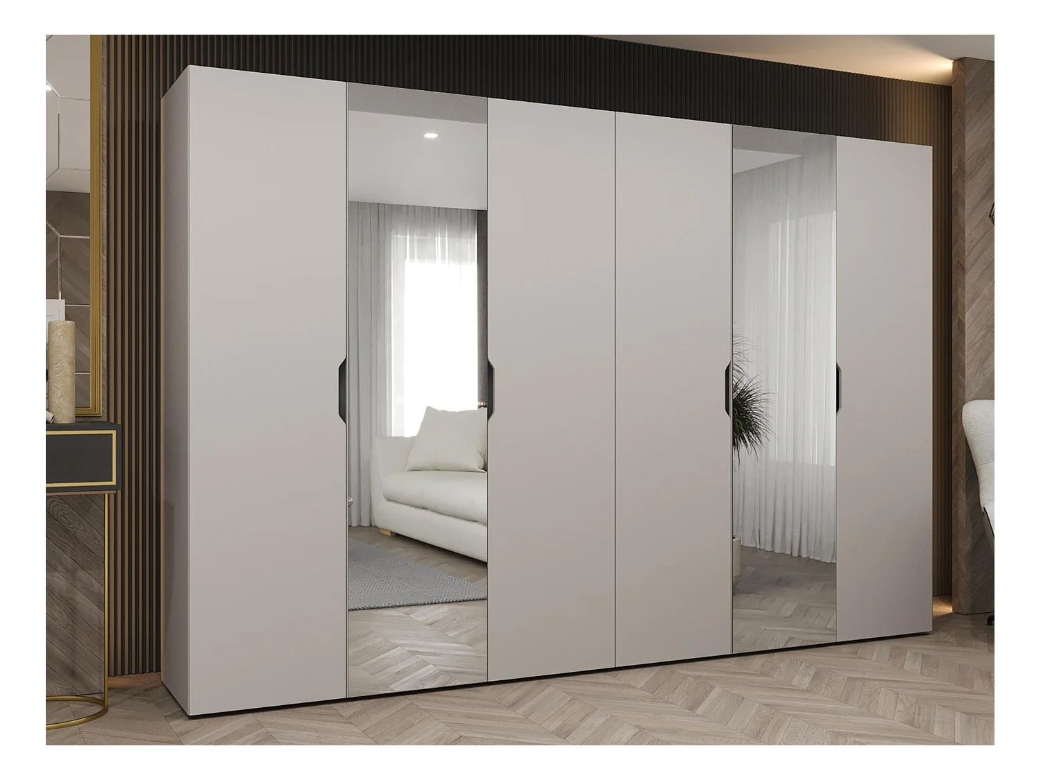 Armario Hartford 518, Cachemira, 202x300x50cm, Puertas de armario: Con bisagras