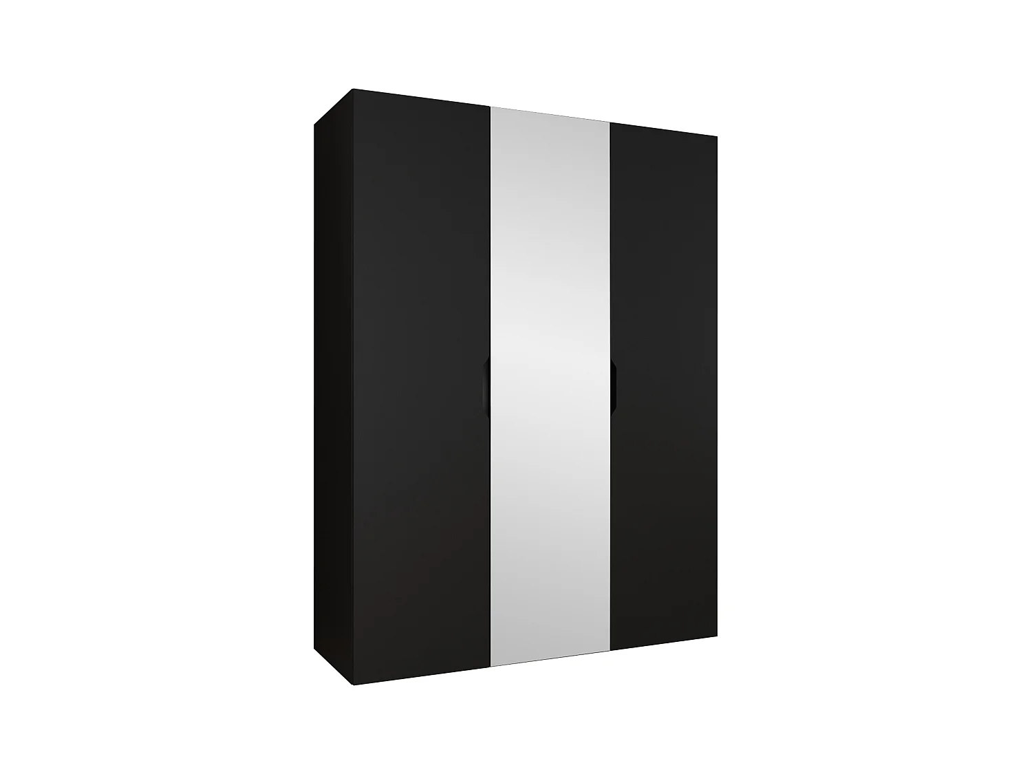 Armario Hartford 512, Negro, 202x150x50cm, Puertas de armario: Con bisagras