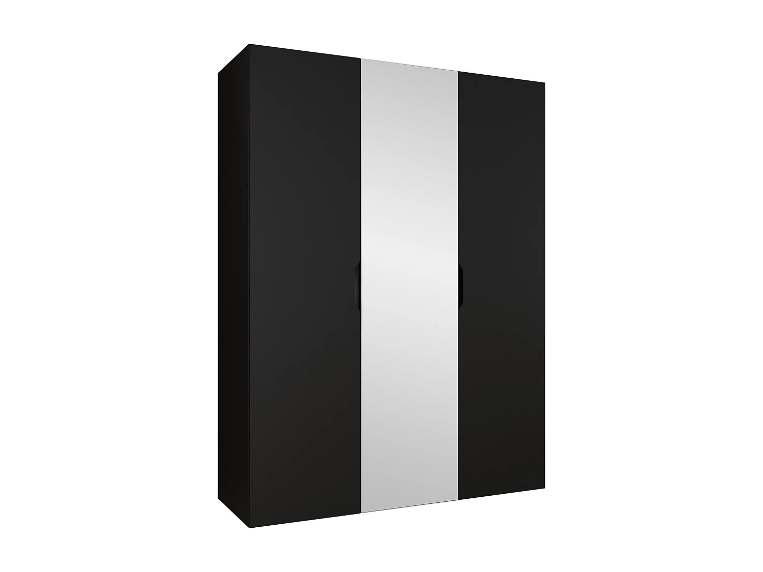 Armario Hartford 512, Negro, 202x150x50cm, Puertas de armario: Con bisagras